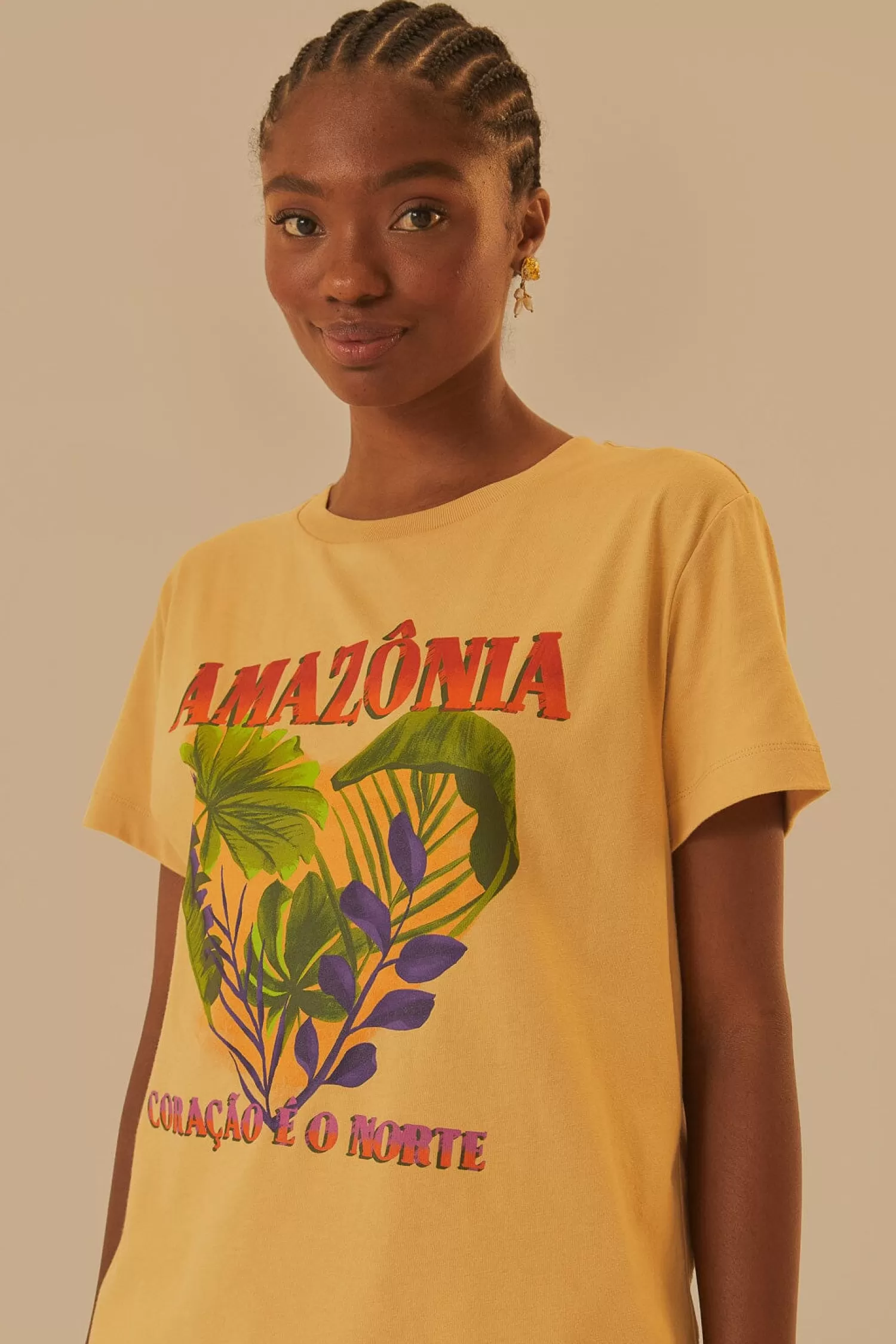 FARM Rio T-shirts^ AMAZONIA CORACAO E O NORTE FIT T-SHIRT