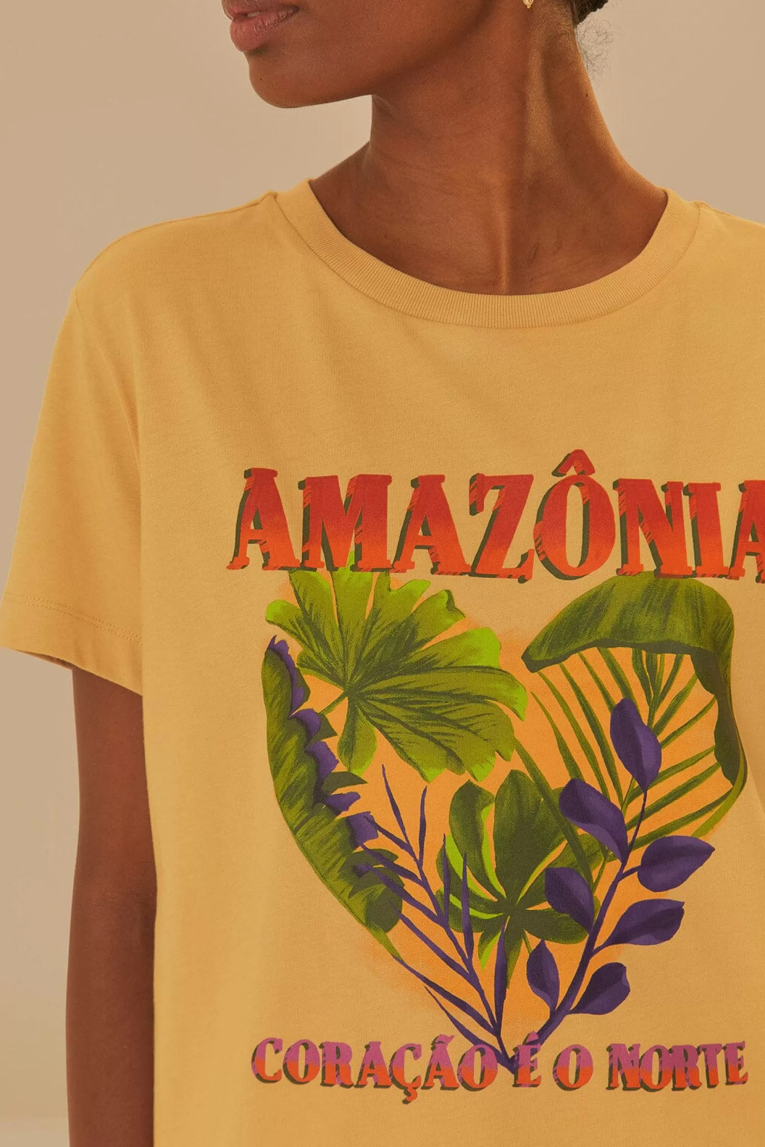 FARM Rio T-shirts^ AMAZONIA CORACAO E O NORTE FIT T-SHIRT