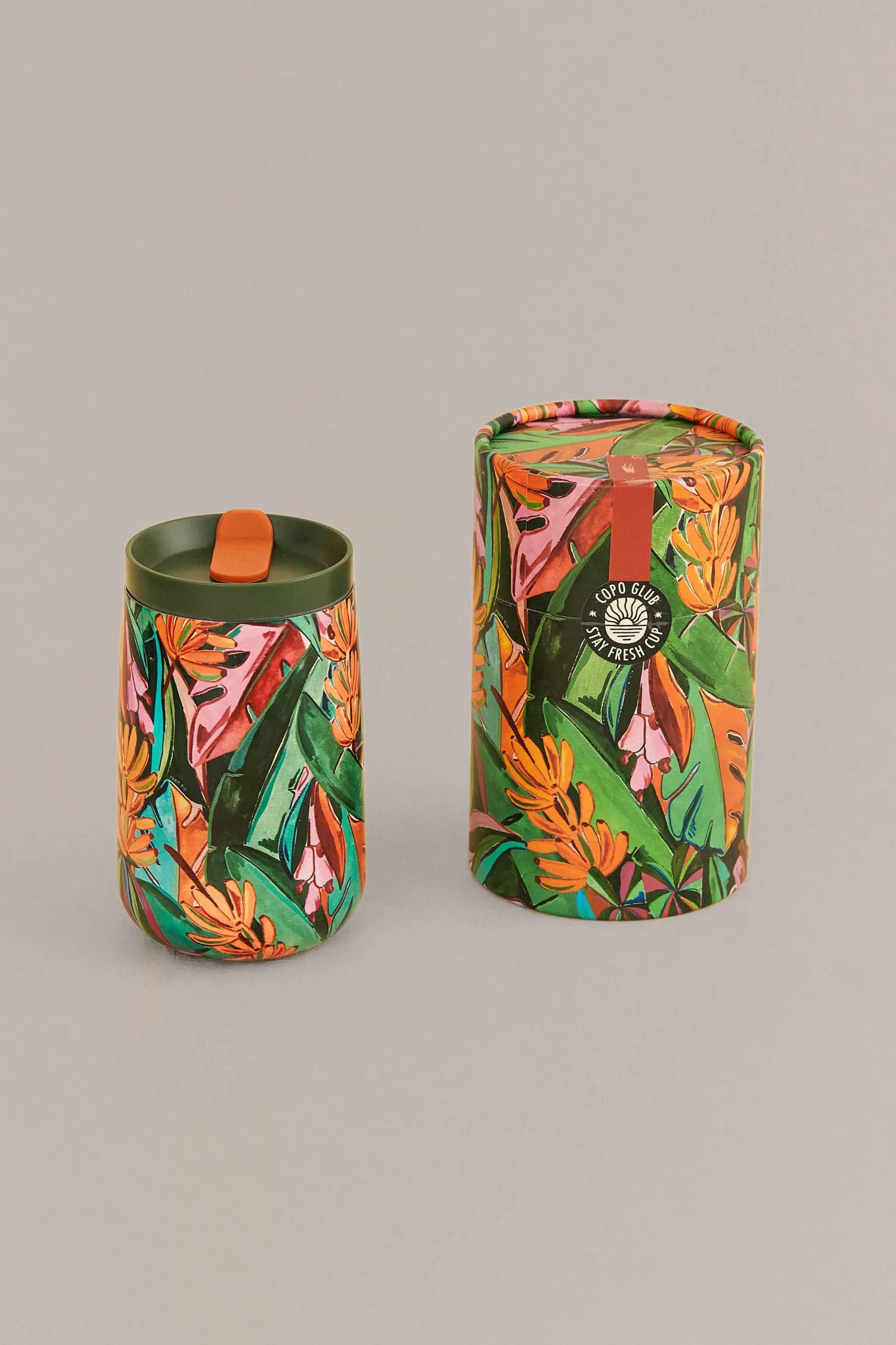 FARM Rio Gifts^ BANANA FOLIAGE STAY FRESH INSULATED CUP