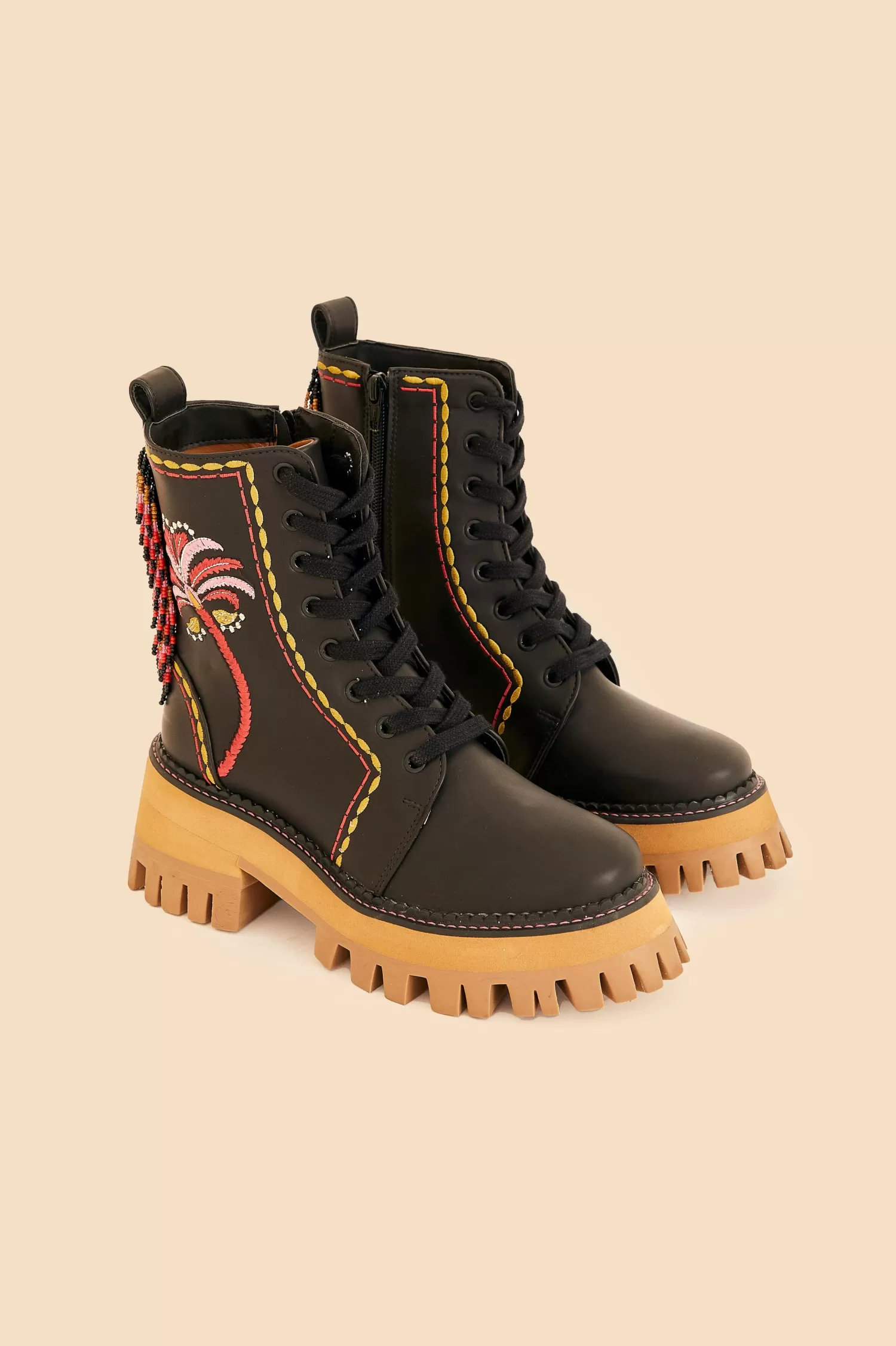 FARM Rio Boots & Sneakers^ BLACK EMBROIDERED MID BOOT