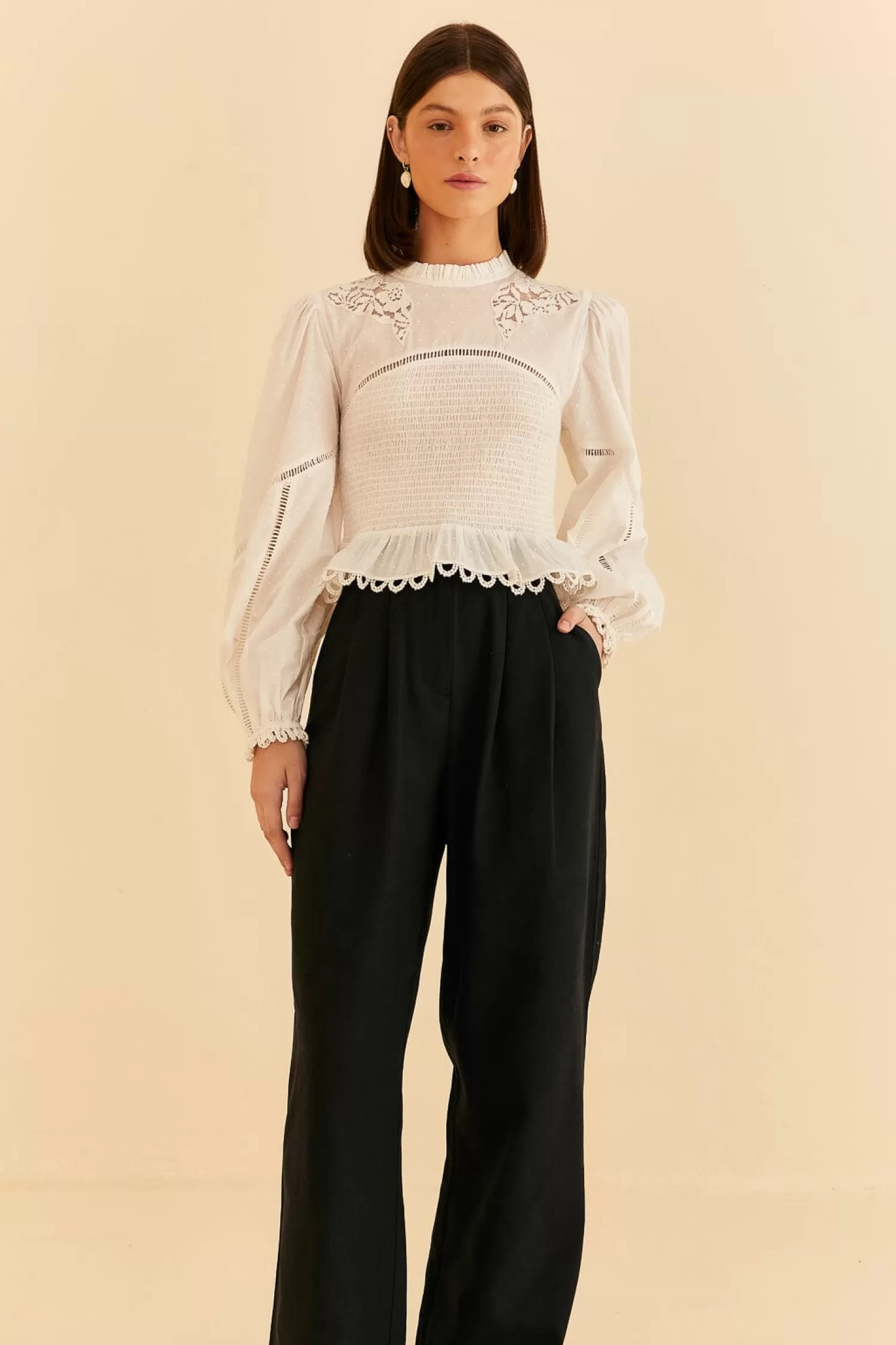 FARM Rio Pants^ BLACK LOW WAISTED PANTS