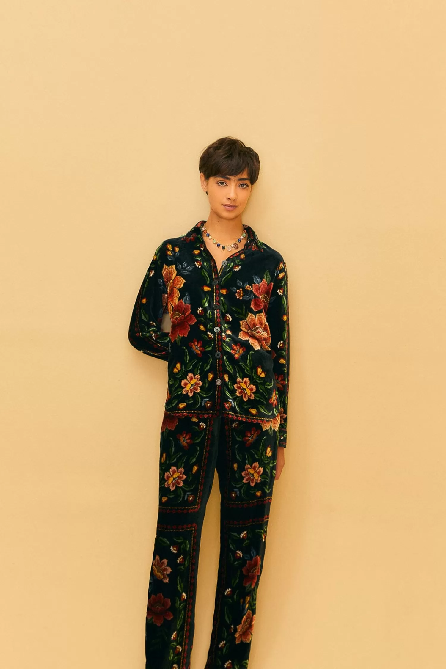 FARM Rio Pants^ BLACK MACAWS GARDEN PANTS