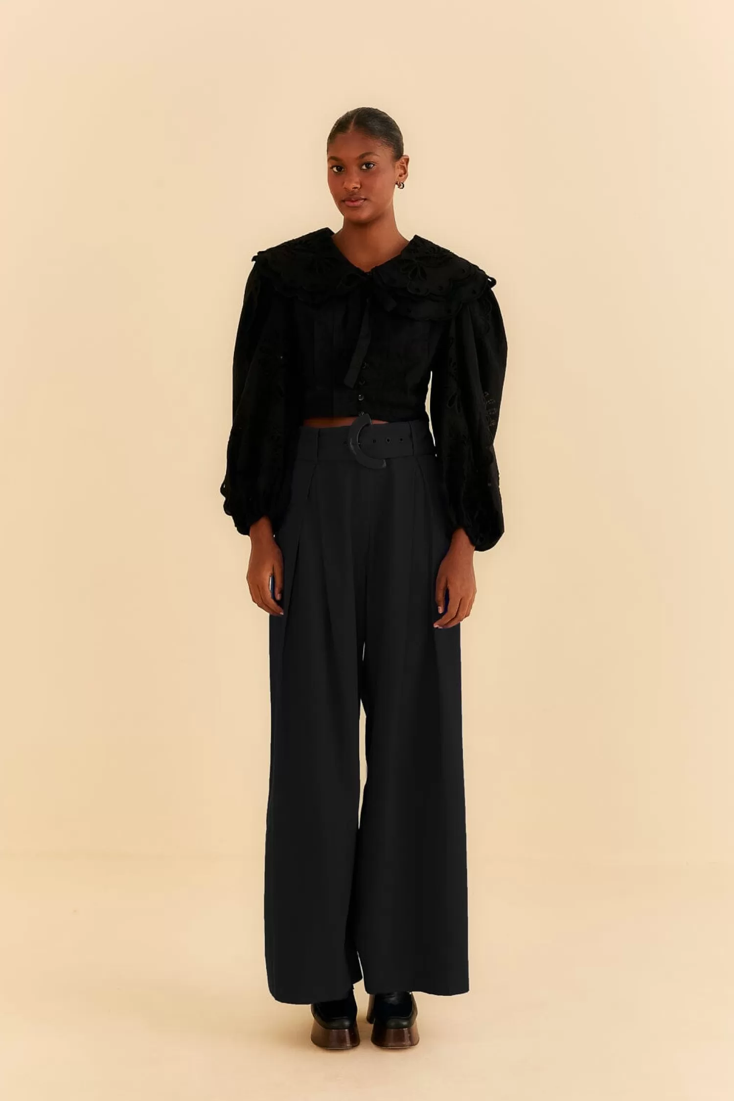 FARM Rio Pants^ BLACK TAILORED PANTS