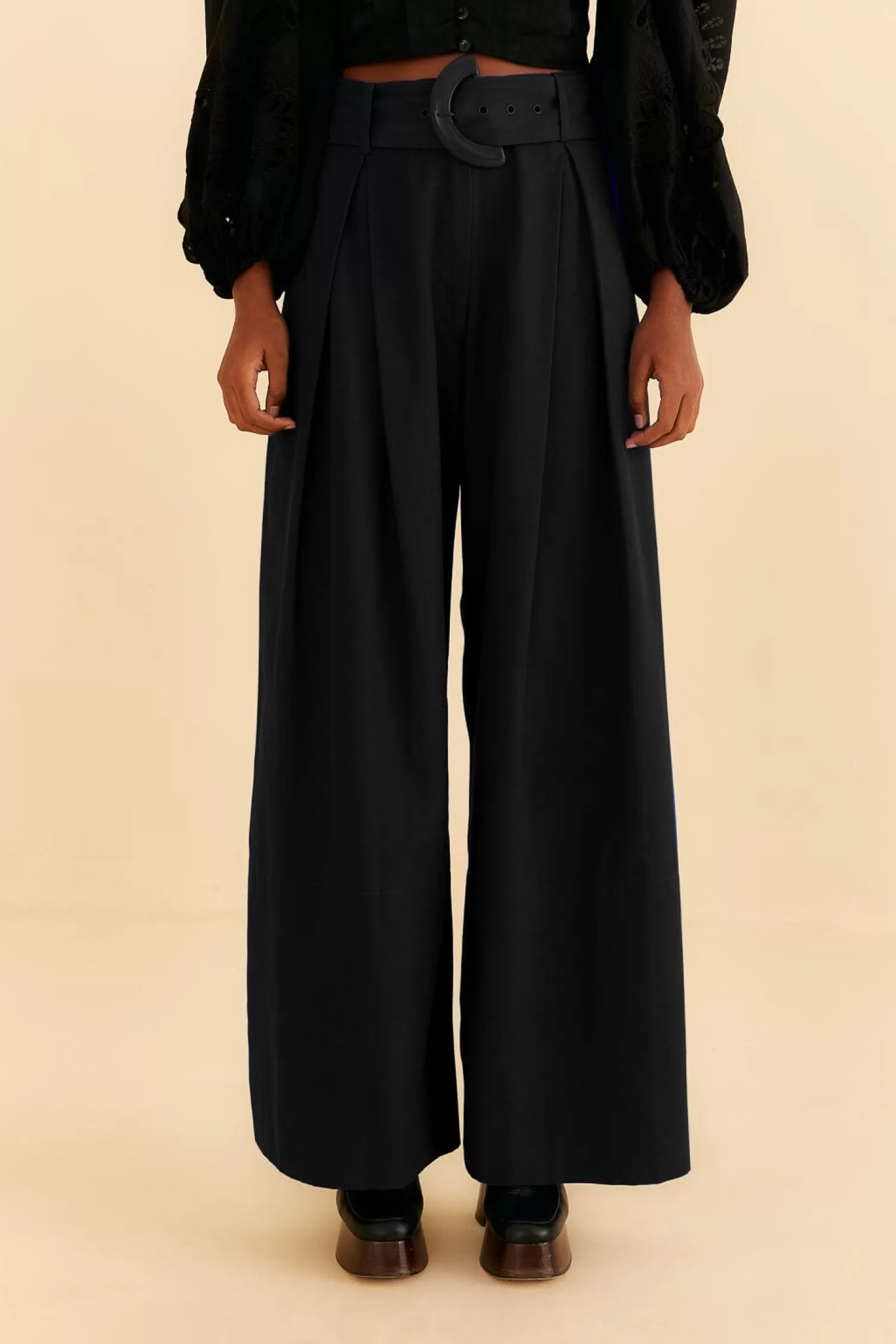 FARM Rio Pants^ BLACK TAILORED PANTS