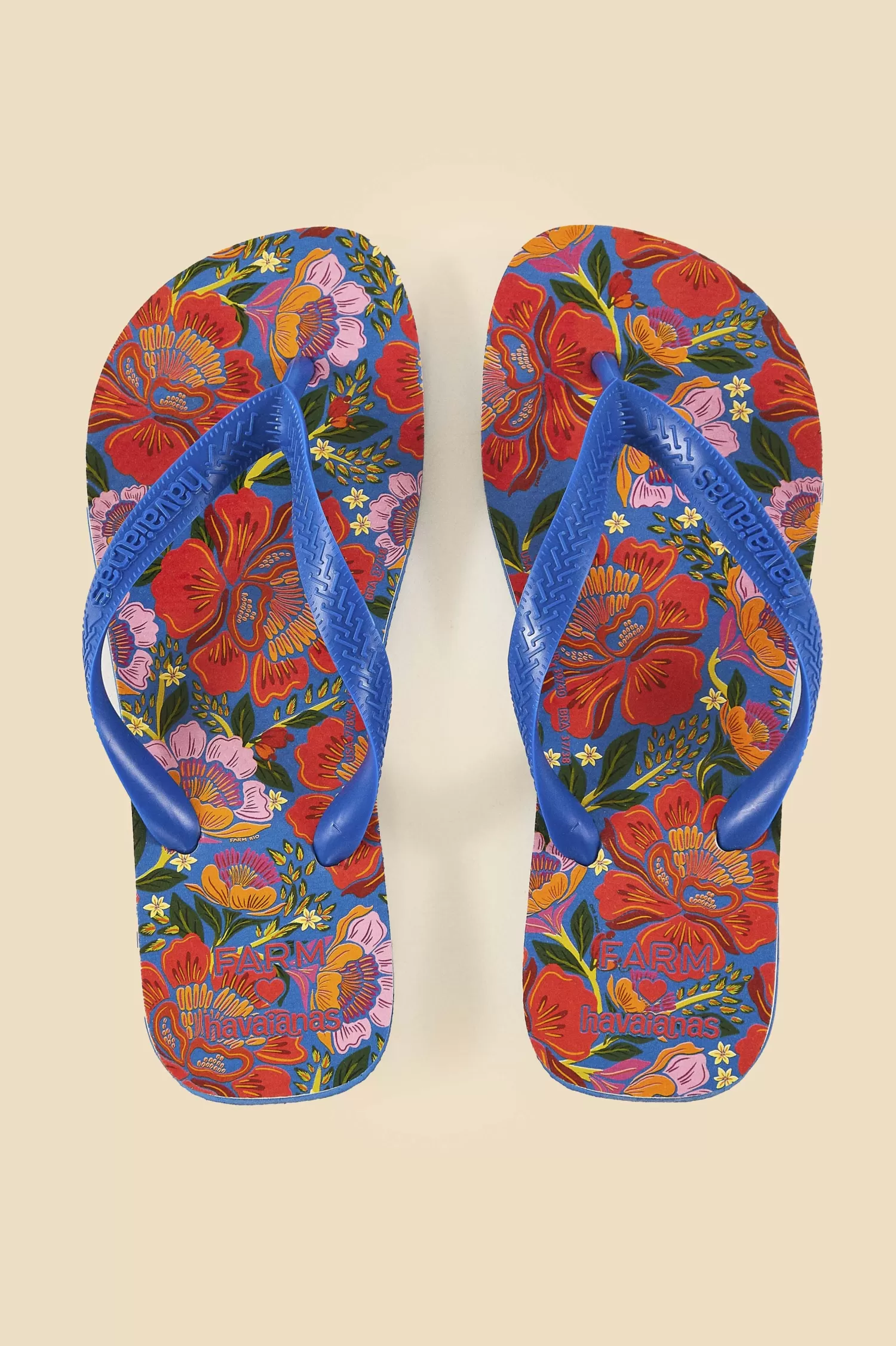 FARM Rio Havaianas | Sandals^ BLUE FLOWERS GARDEN HAVAIANAS SANDALS