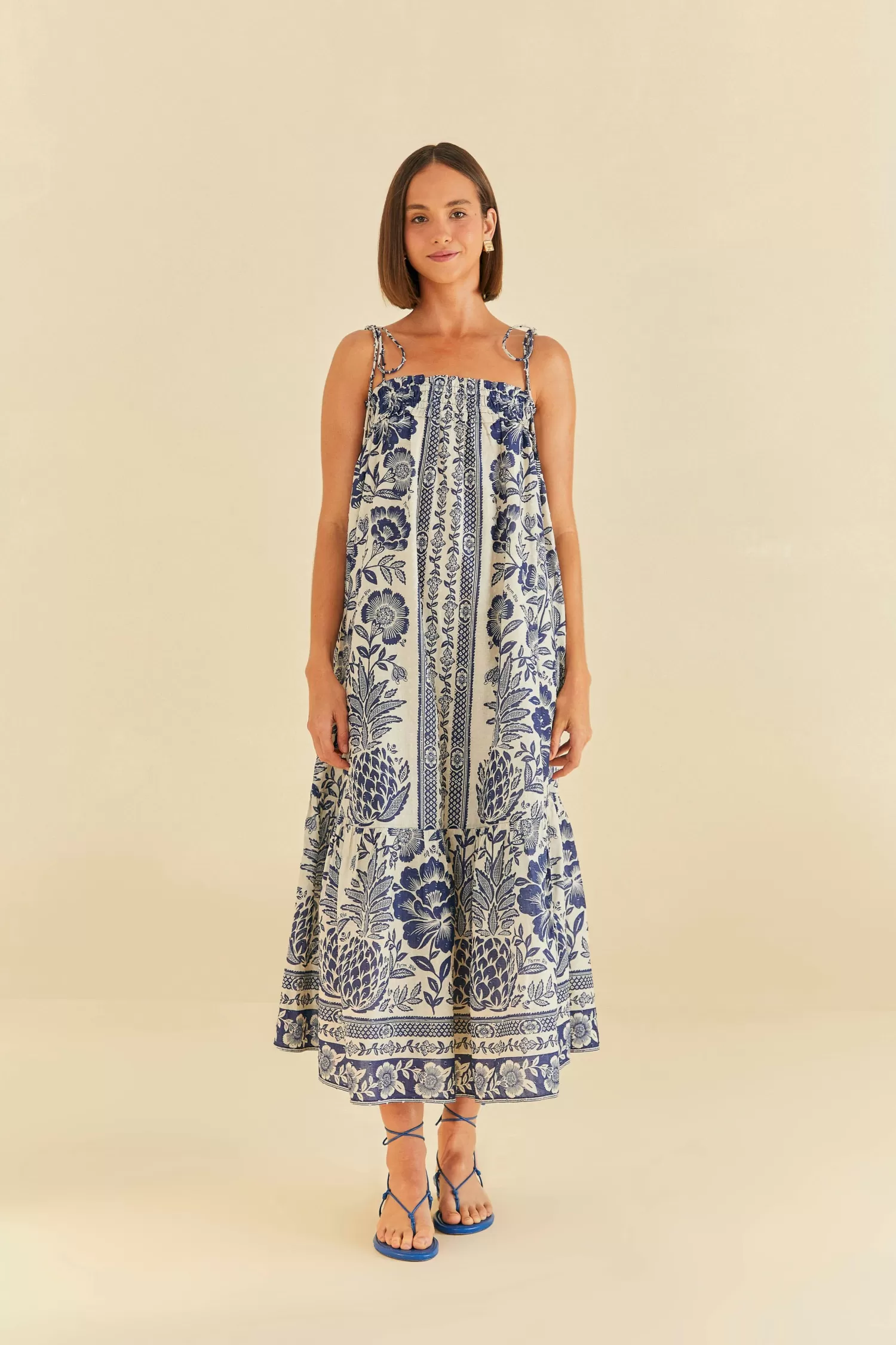 FARM Rio Maxi Dresses^ BLUE PINEAPPLE GARDEN MAXI DRESS