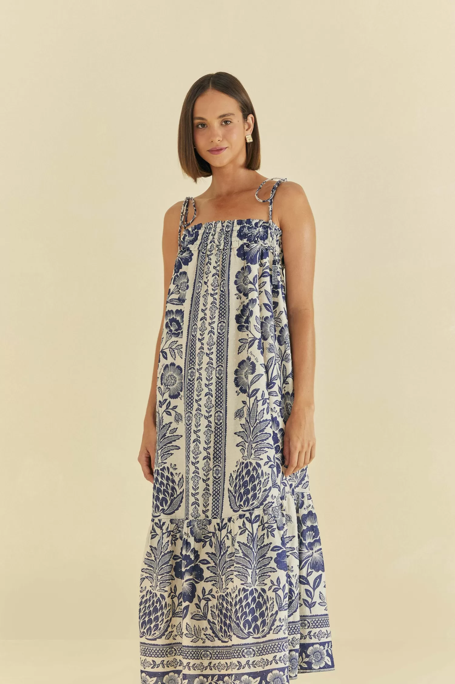 FARM Rio Maxi Dresses^ BLUE PINEAPPLE GARDEN MAXI DRESS