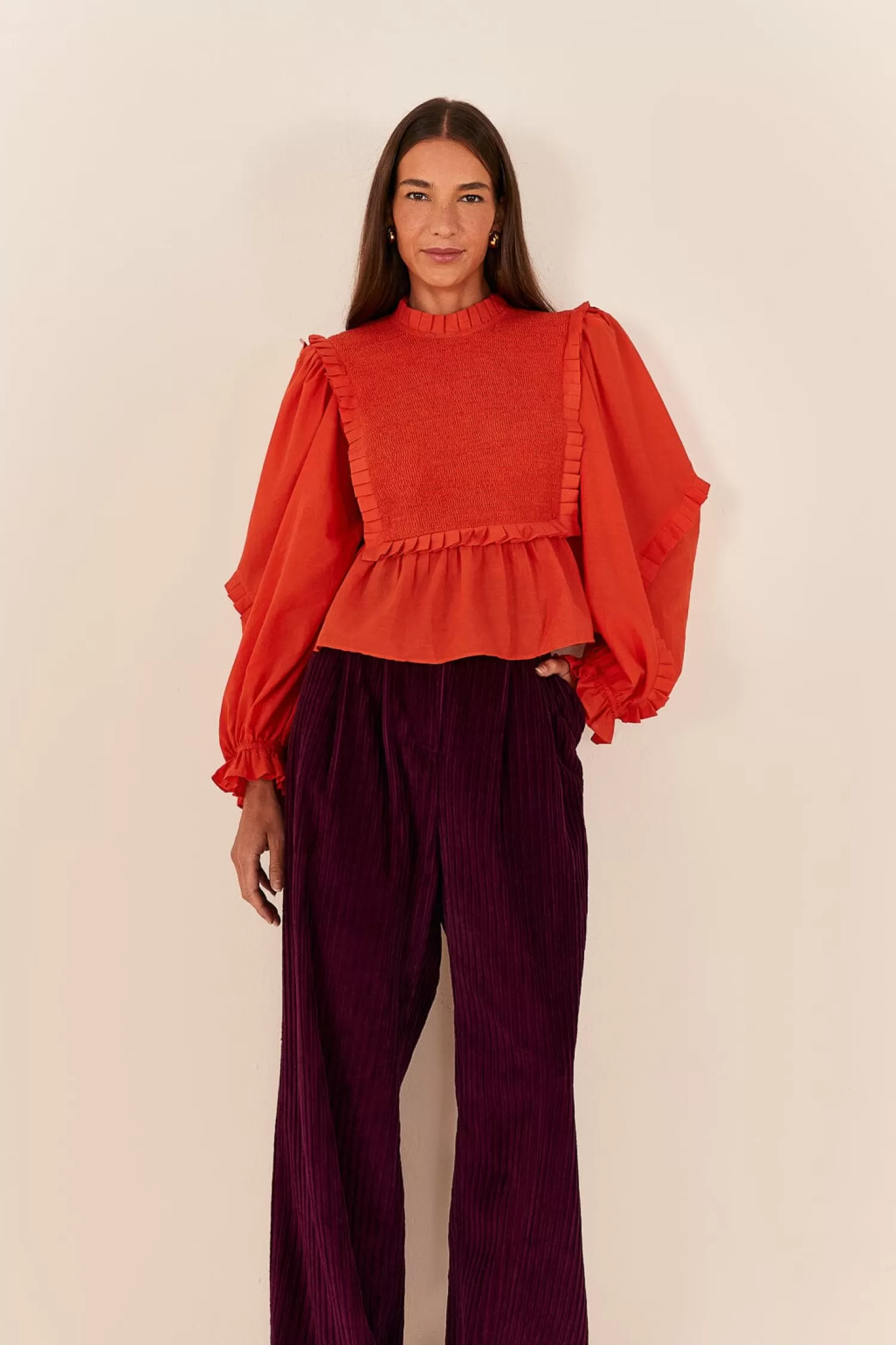 FARM Rio Pants^ BURGUNDY CORDUROY PANTS