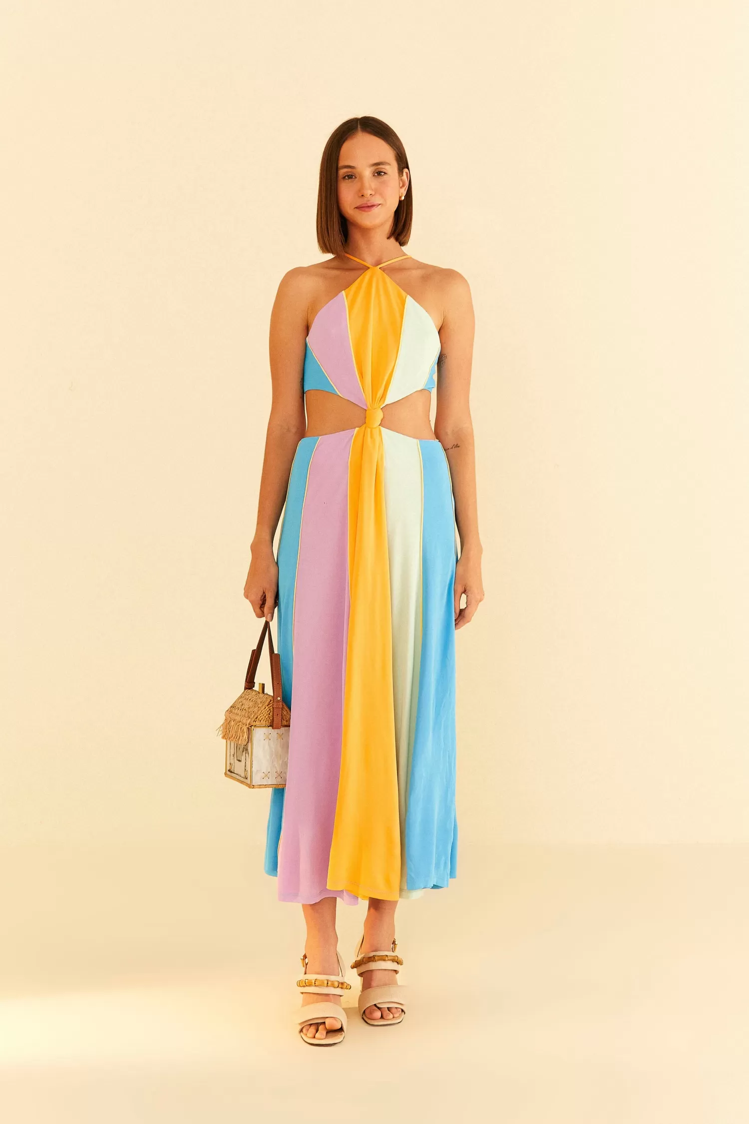 FARM Rio Maxi Dresses^ COLOR BLOCKING SLEEVELESS MAXI DRESS