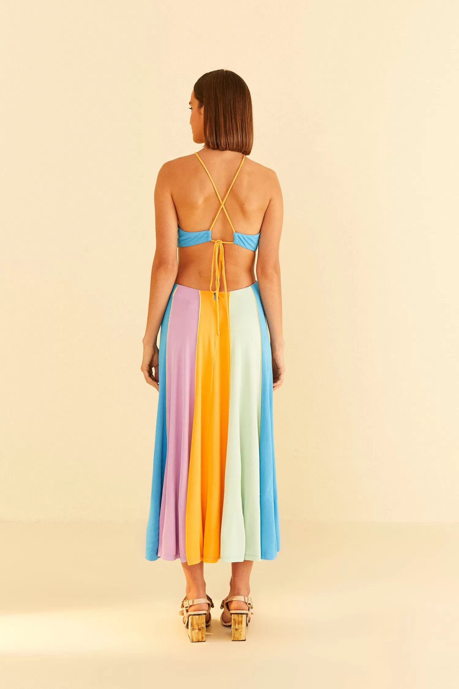 FARM Rio Maxi Dresses^ COLOR BLOCKING SLEEVELESS MAXI DRESS
