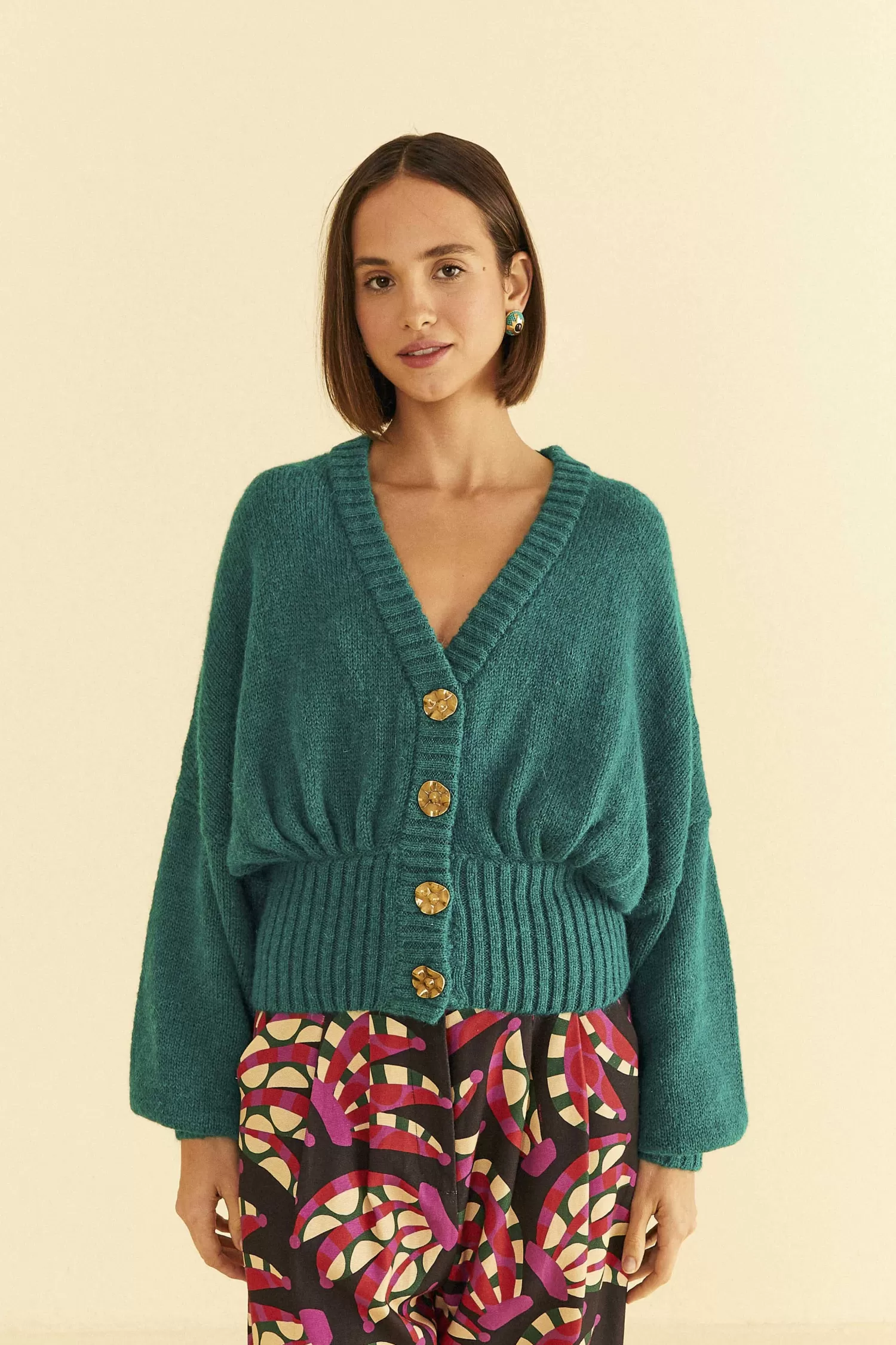 FARM Rio Cardigans^ EMERALD BUBBLE KNIT CARDIGAN