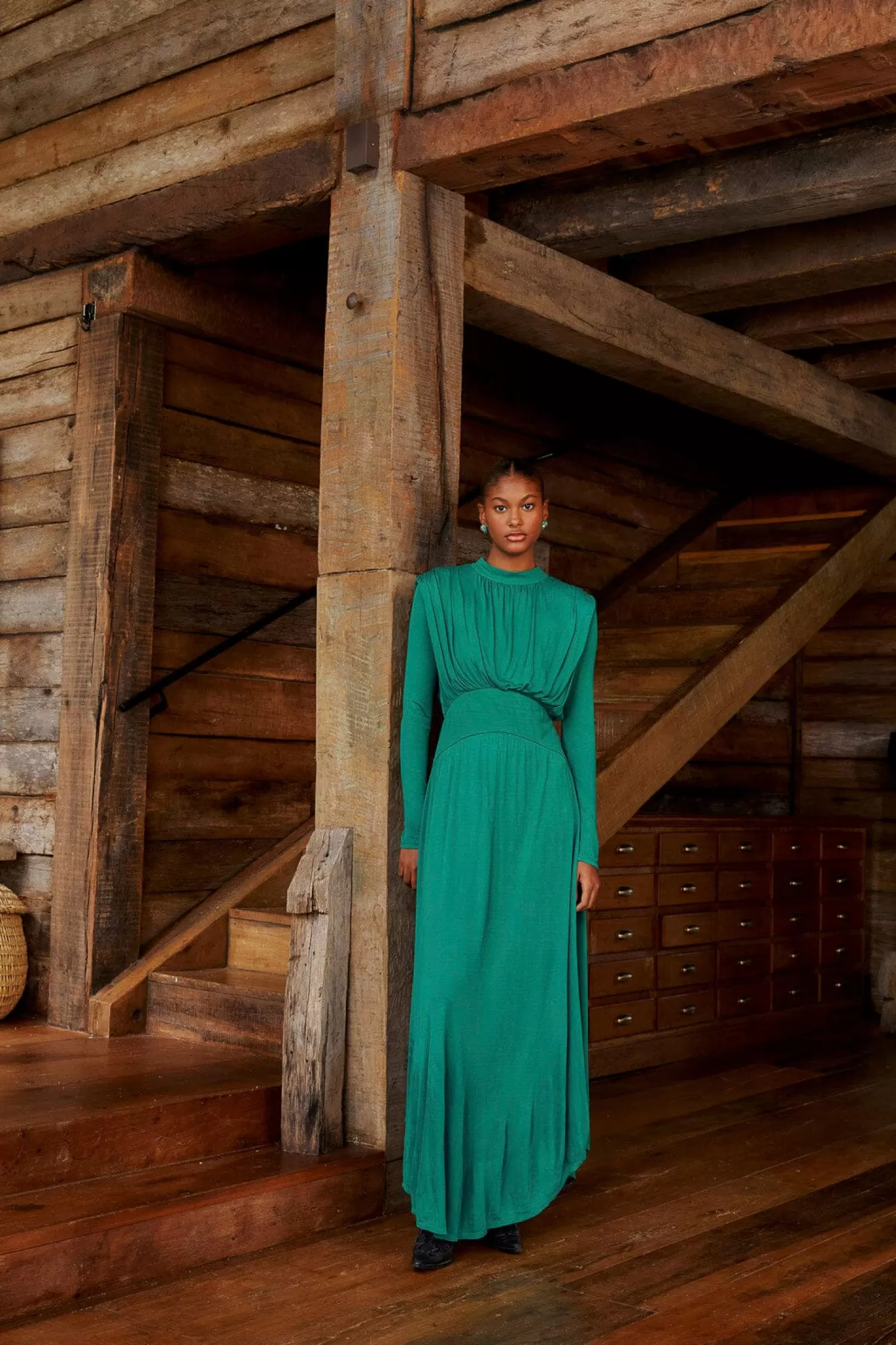 FARM Rio Maxi Dresses^ EMERALD HIGH NECK MAXI DRESS