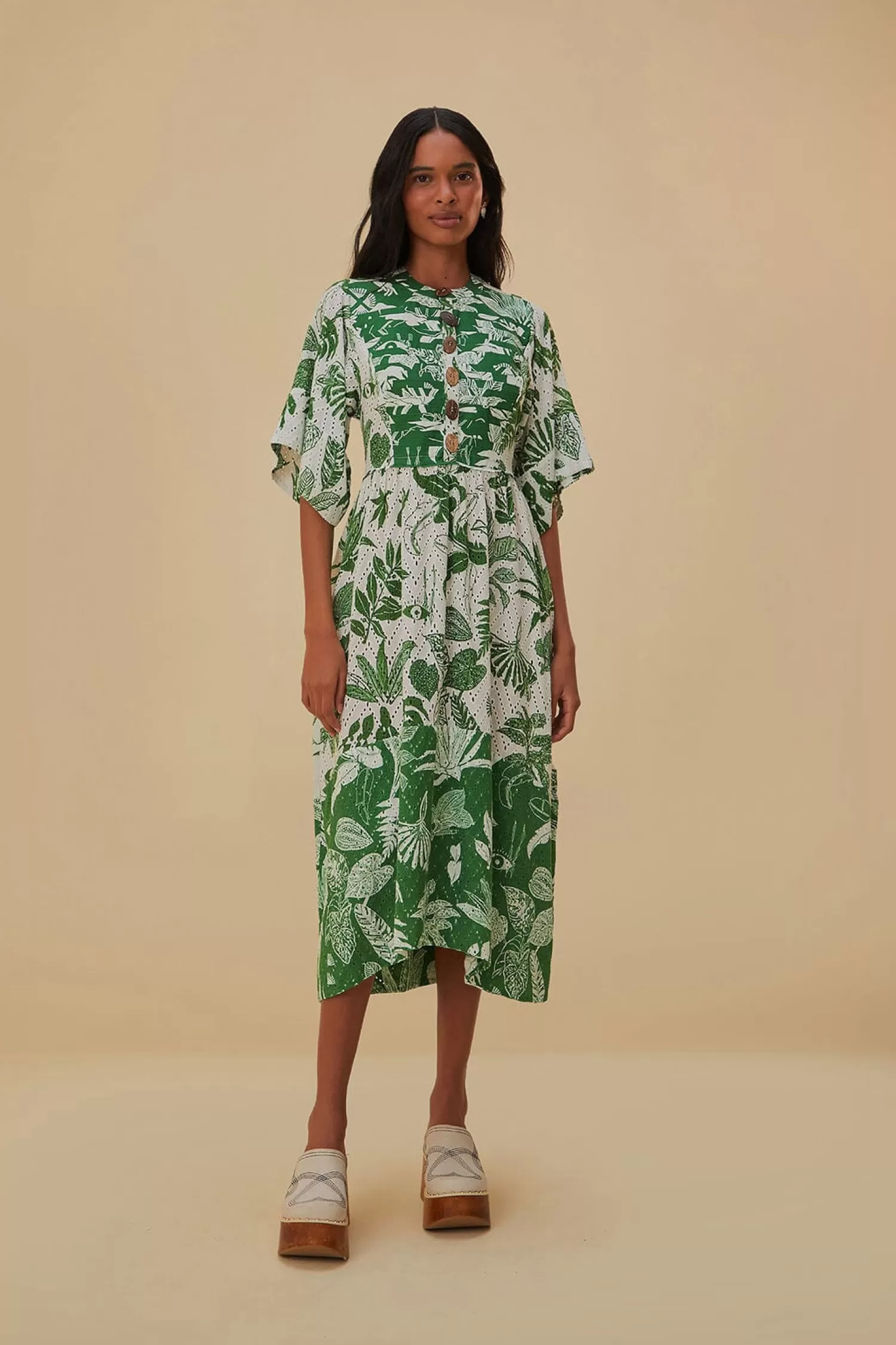 FARM Rio Midi Dresses^ FOREST SOUL SHORT SLEEVE MIDI DRESS