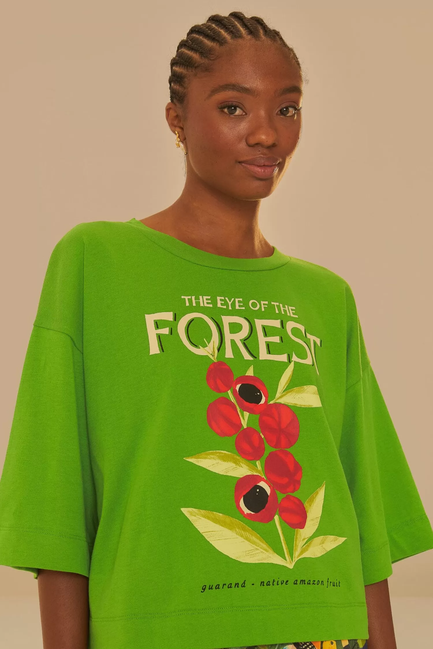 FARM Rio T-shirts^ GREEN THE EYE OF THE FOREST ORGANIC COTTON T-SHIRT