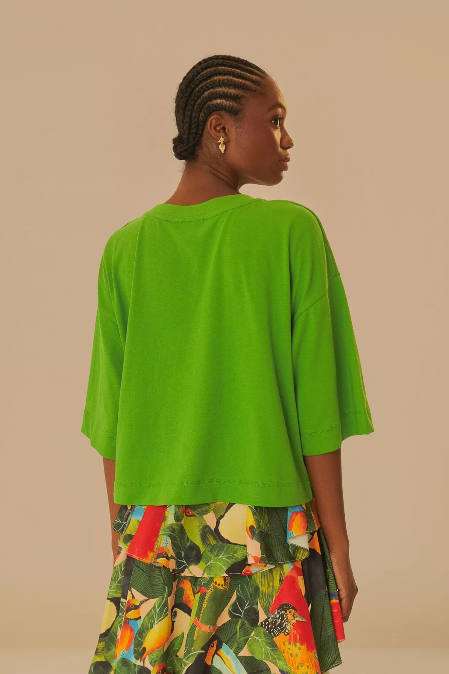FARM Rio T-shirts^ GREEN THE EYE OF THE FOREST ORGANIC COTTON T-SHIRT