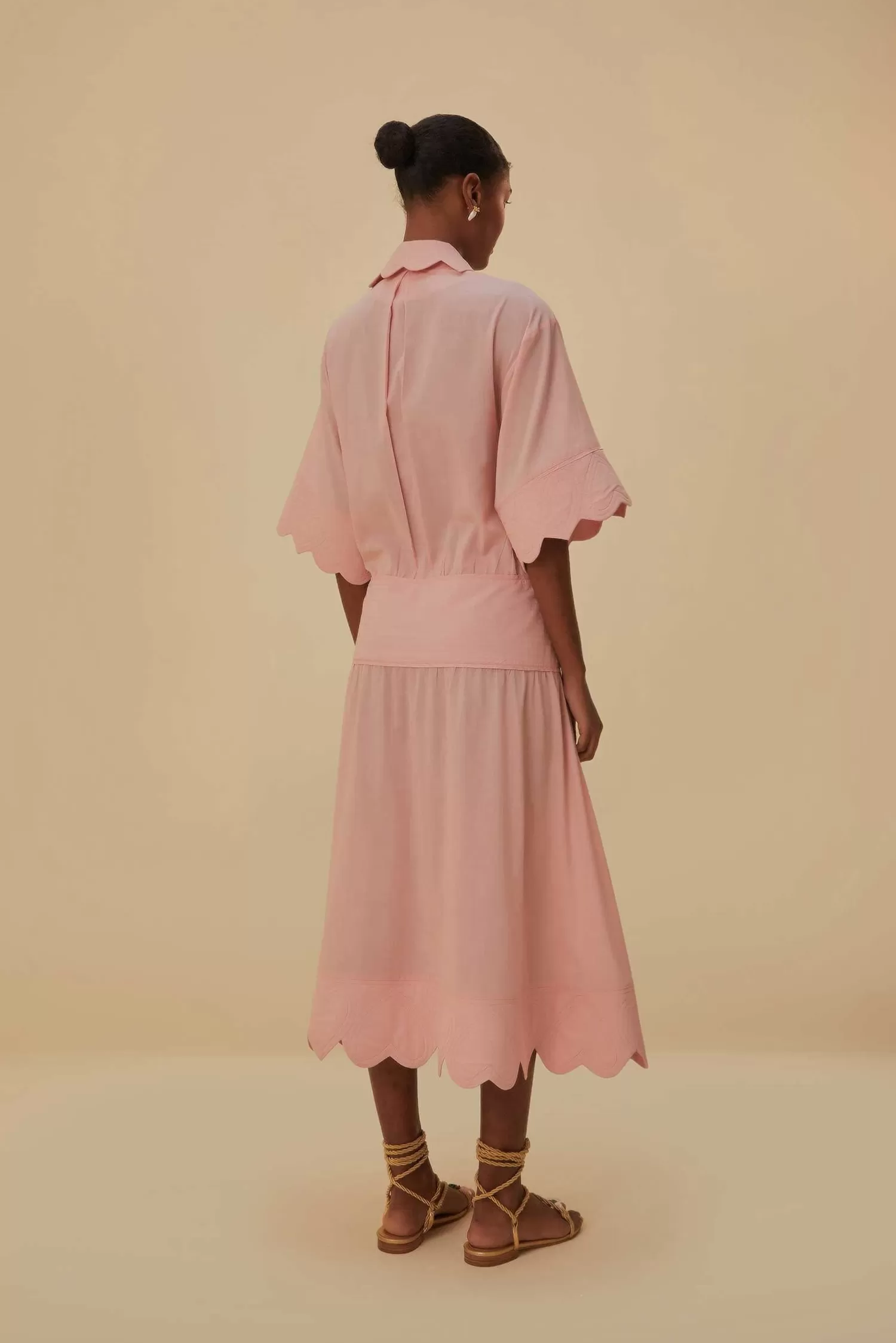 FARM Rio Midi Dresses^ LIGHT PINK HEART DETAILED MIDI DRESS