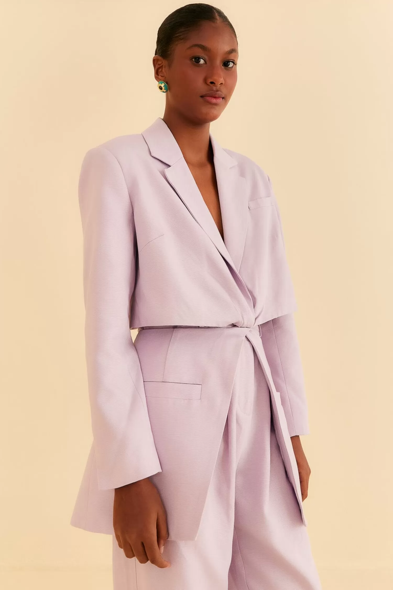 FARM Rio Blazers^ LILAC CUT OUT BLAZER