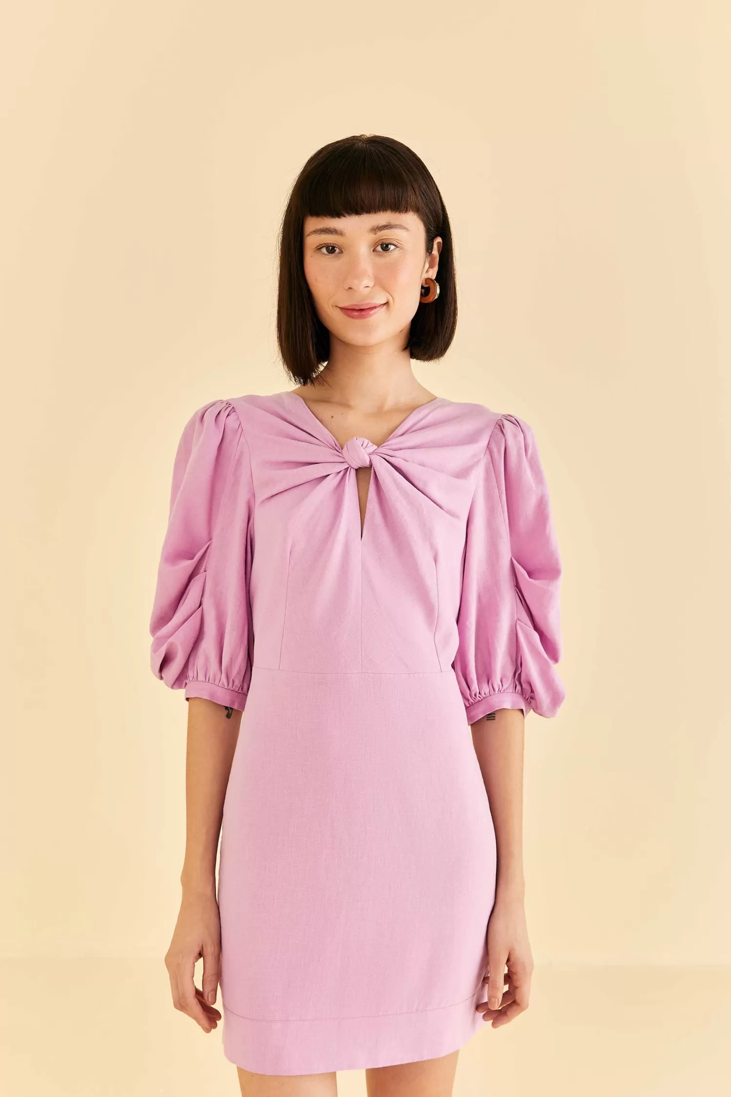 FARM Rio Mini Dresses^ LILAC SHORT SLEEVE MINI DRESS