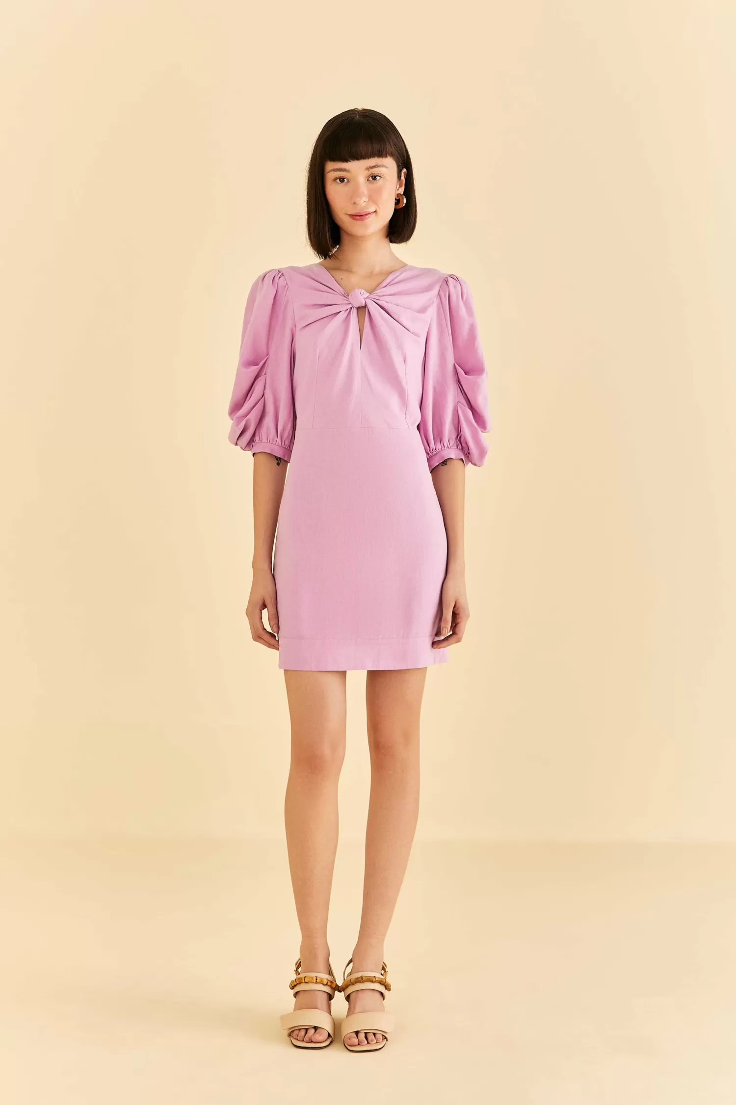 FARM Rio Mini Dresses^ LILAC SHORT SLEEVE MINI DRESS