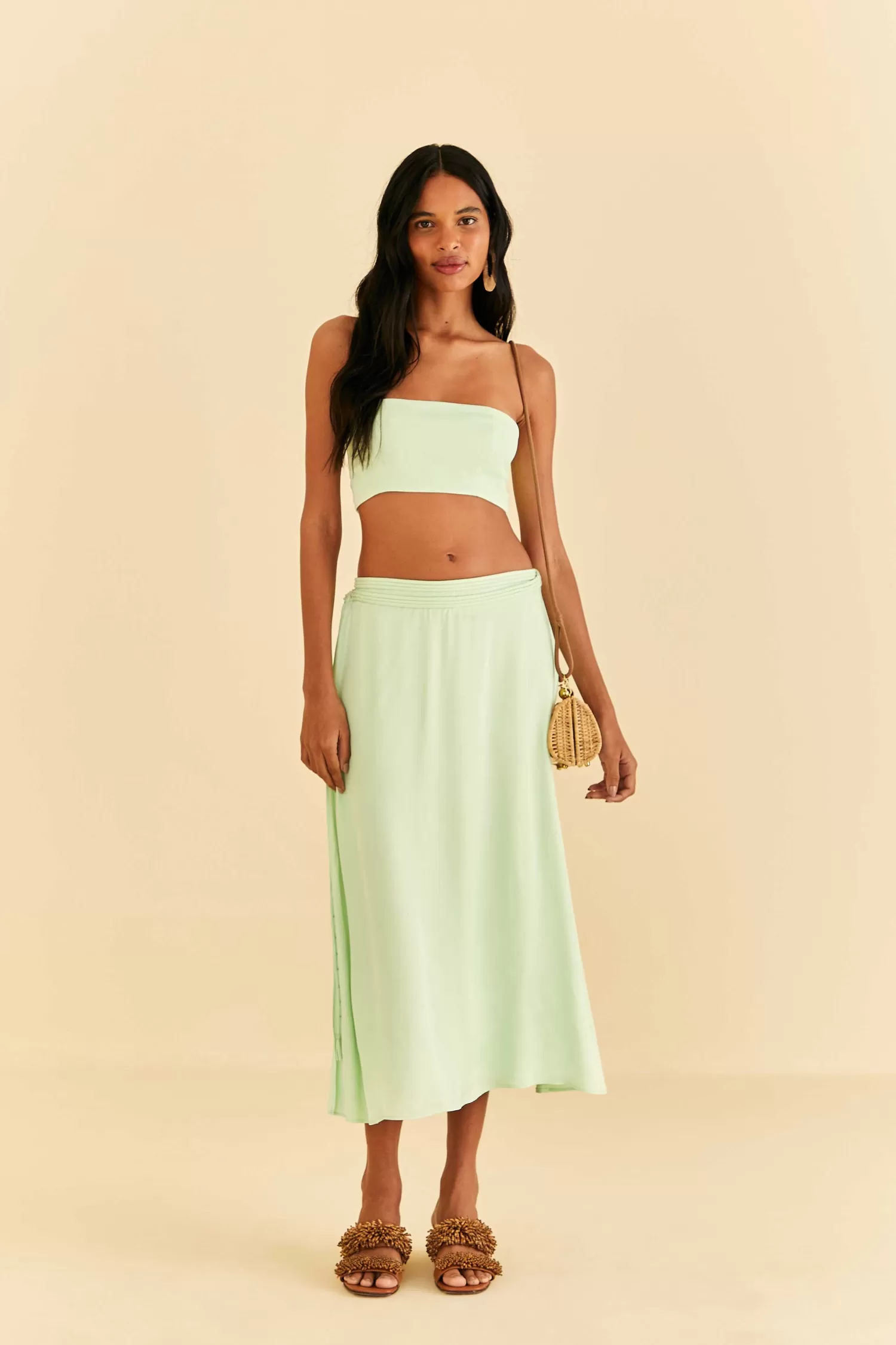 FARM Rio Skirts^ MINT MIDI SKIRT