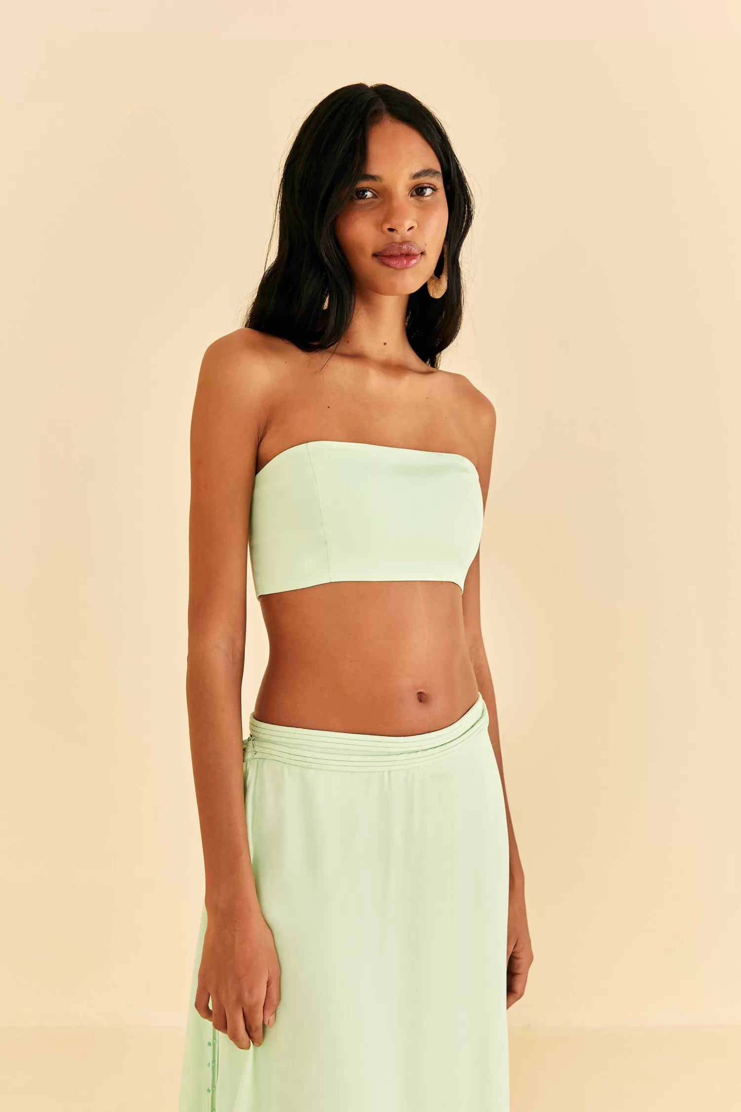 FARM Rio Crop Tops^ MINT SLEEVELESS CROP TOP