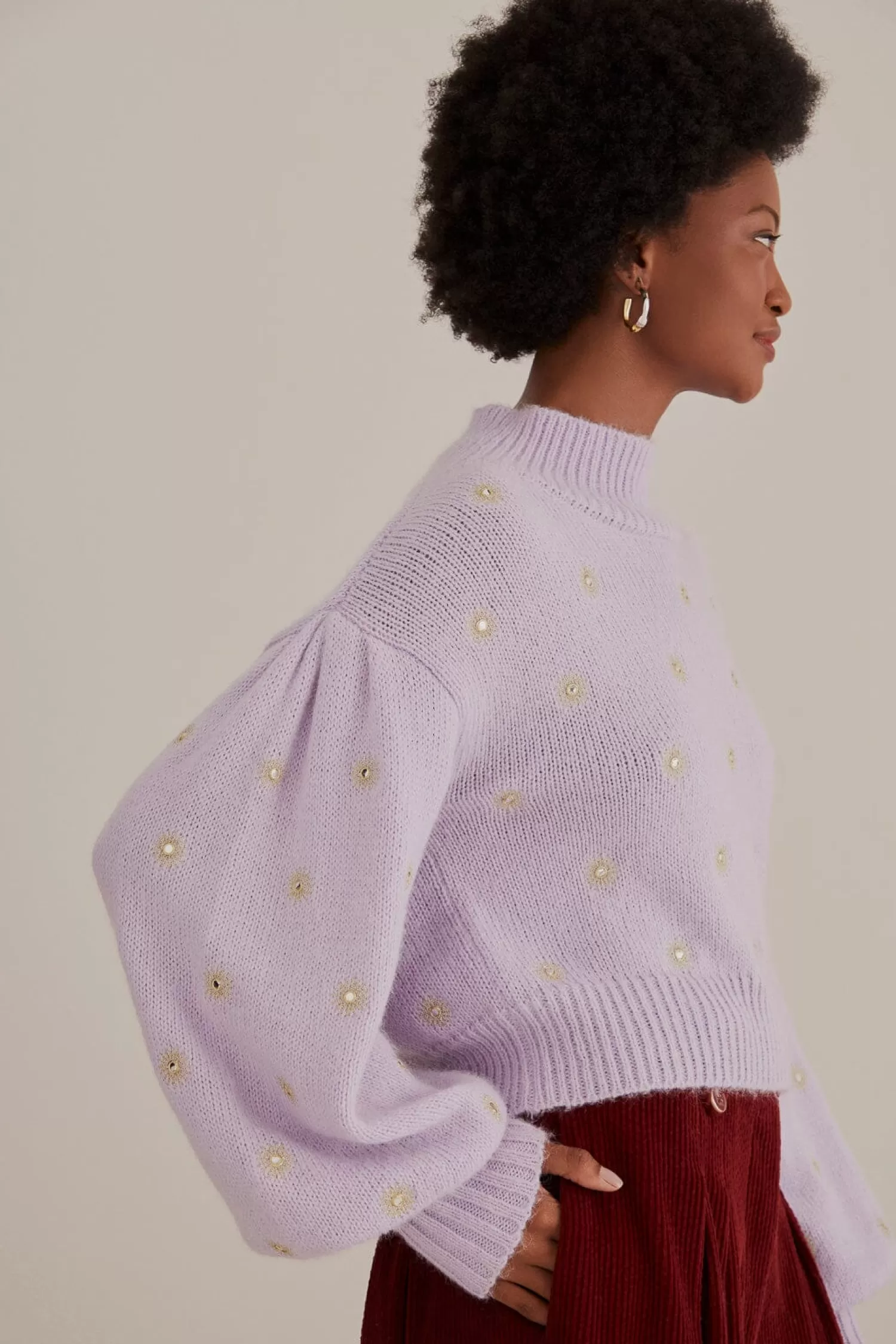 FARM Rio Sweaters & Sweatshirts^ MIRROR EMBROIDERED KNIT SWEATER