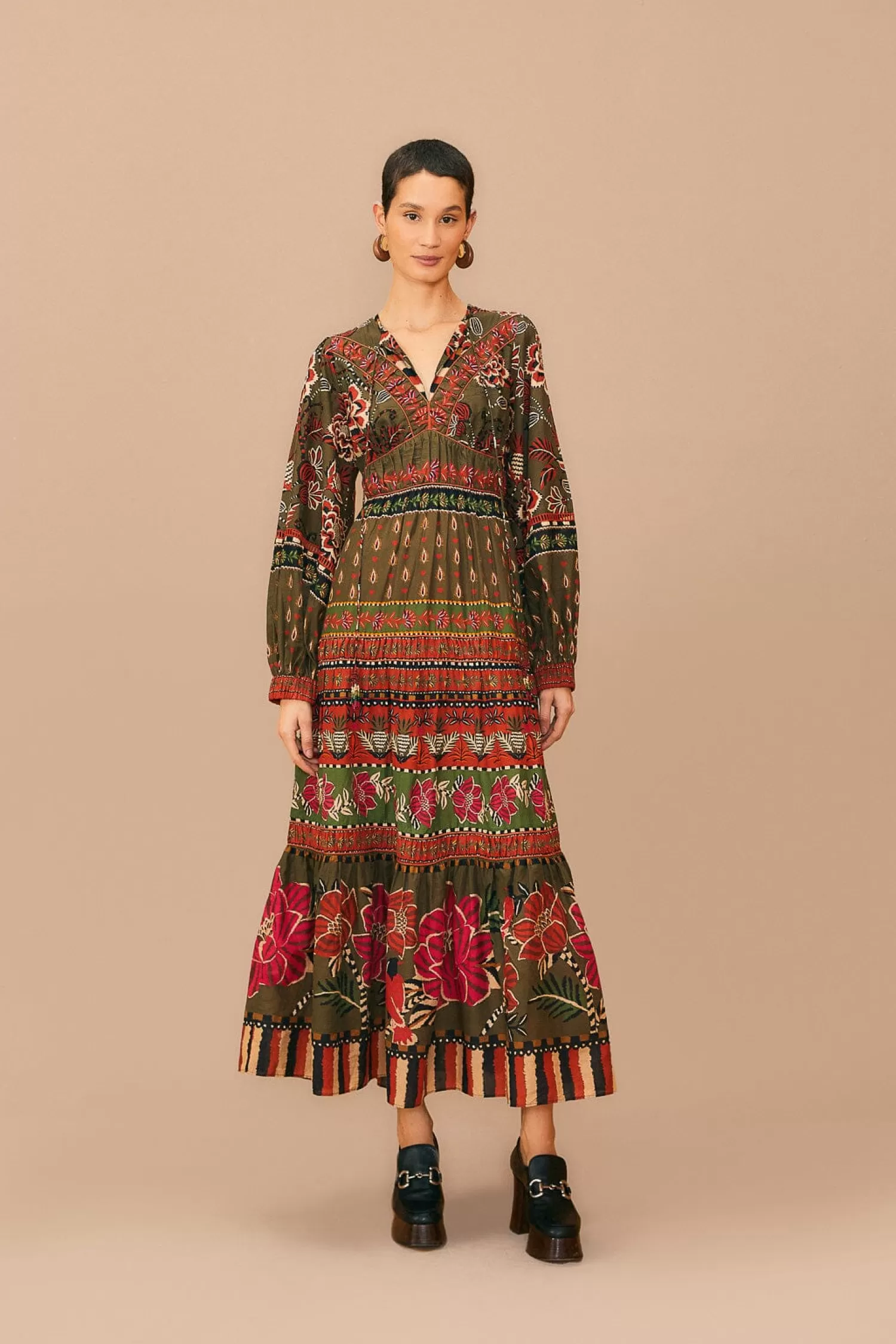 FARM Rio Maxi Dresses^ MULTICOLOR AINIKA FLORAL GARDEN MAXI DRESS