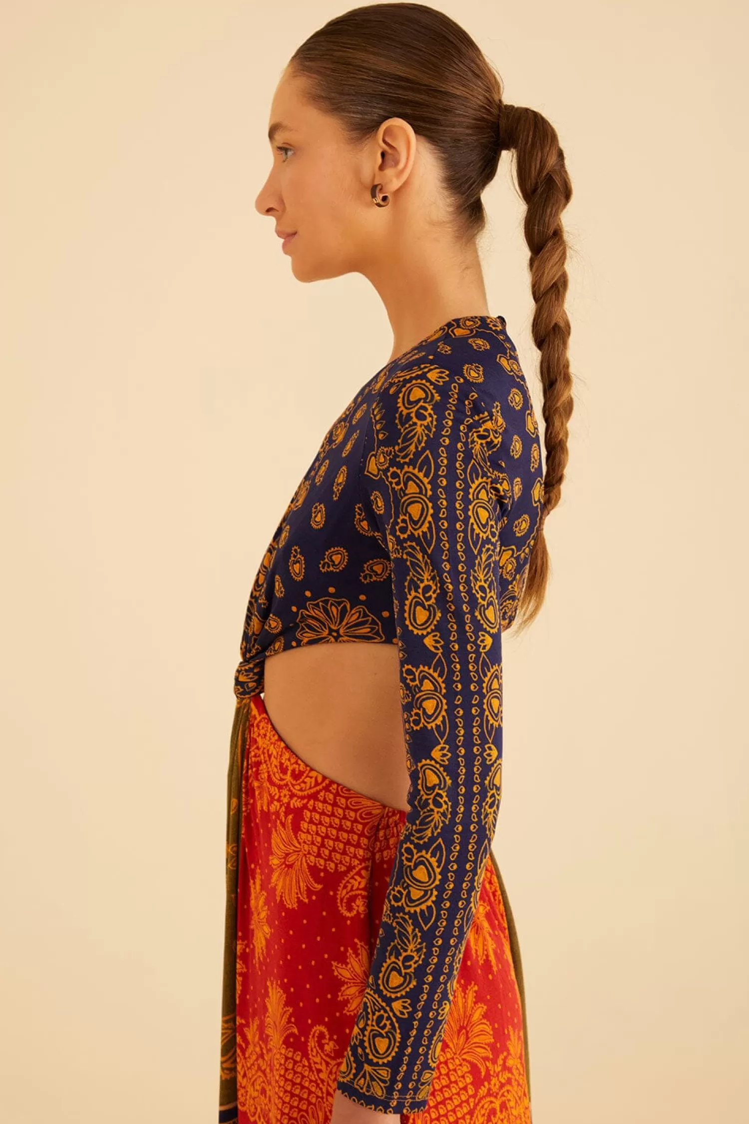 FARM Rio Maxi Dresses^ MULTICOLOR BANDANA DREAM CUT OUT MAXI DRESS