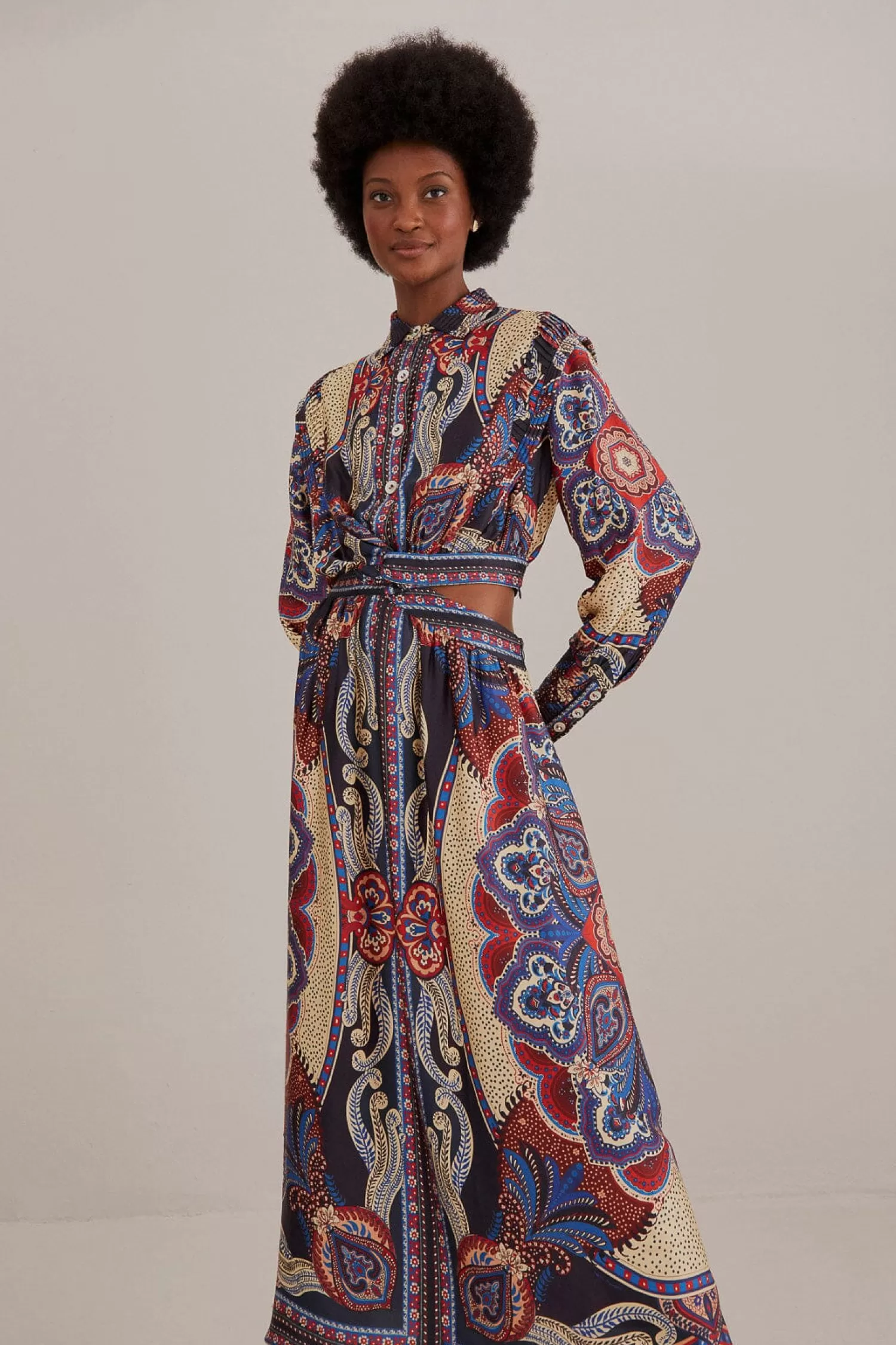 FARM Rio Maxi Dresses^ MULTICOLOR ENERGY SCARF CUT-OUT MAXI DRESS