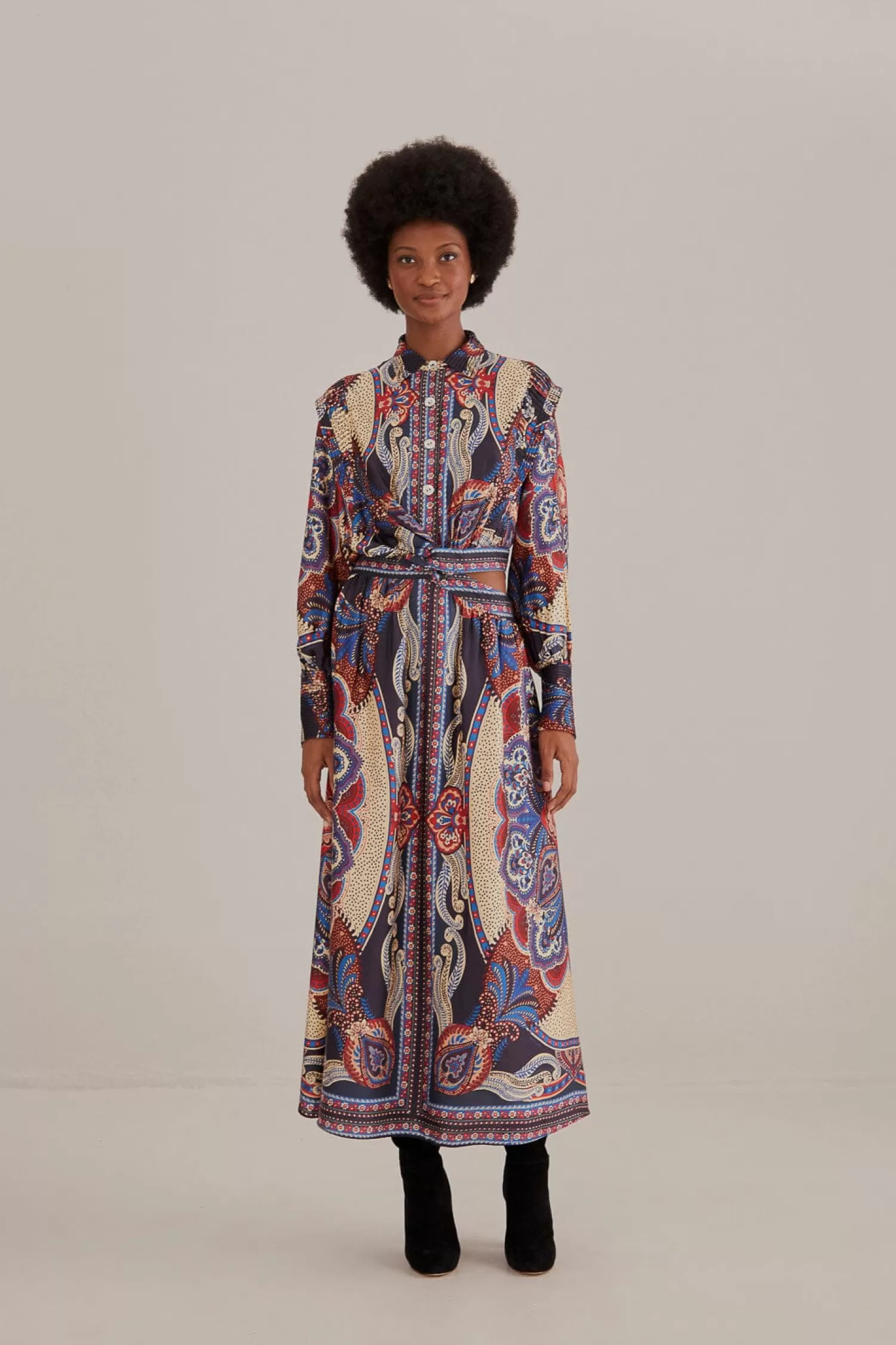FARM Rio Maxi Dresses^ MULTICOLOR ENERGY SCARF CUT-OUT MAXI DRESS