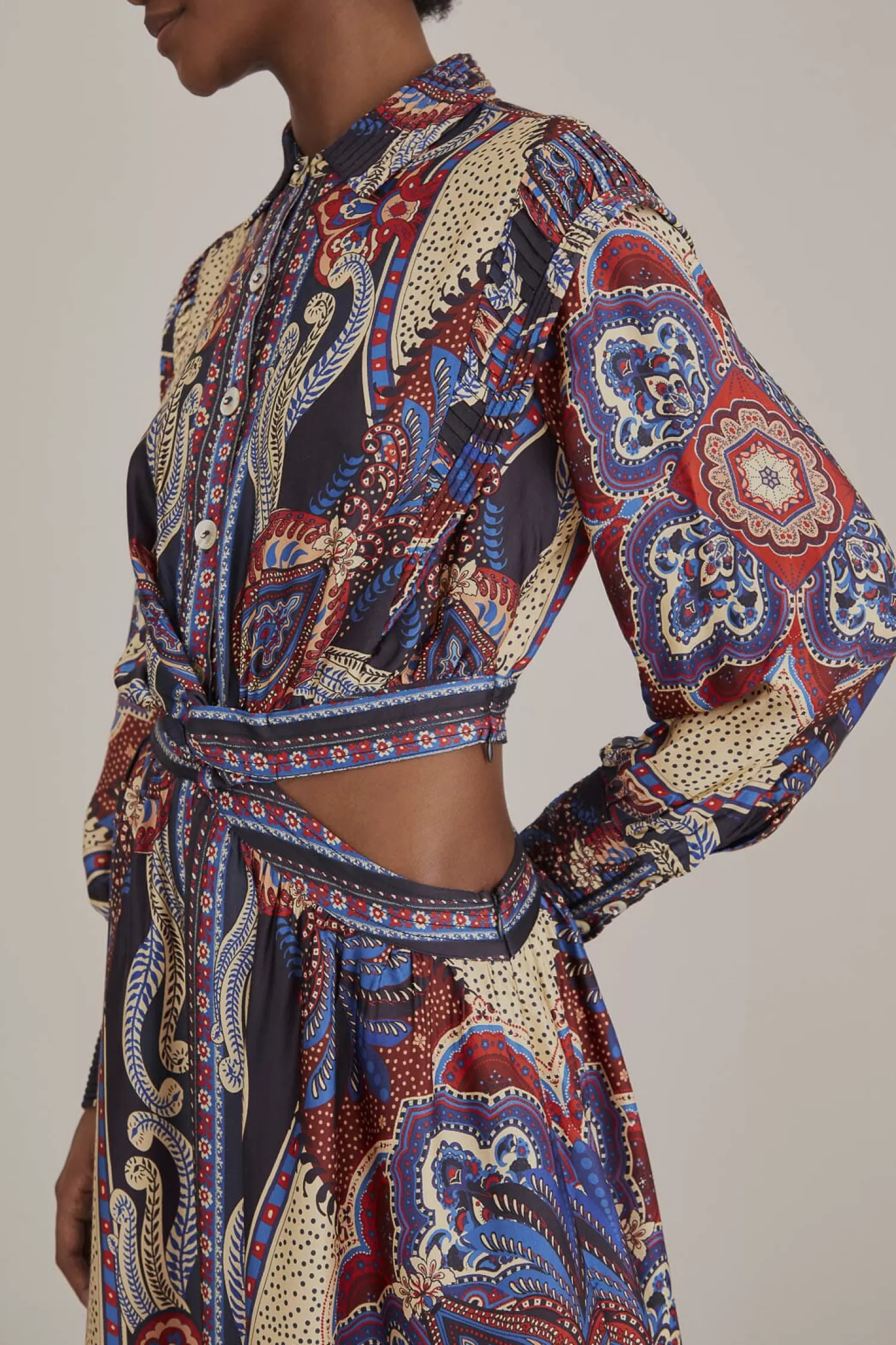 FARM Rio Maxi Dresses^ MULTICOLOR ENERGY SCARF CUT-OUT MAXI DRESS