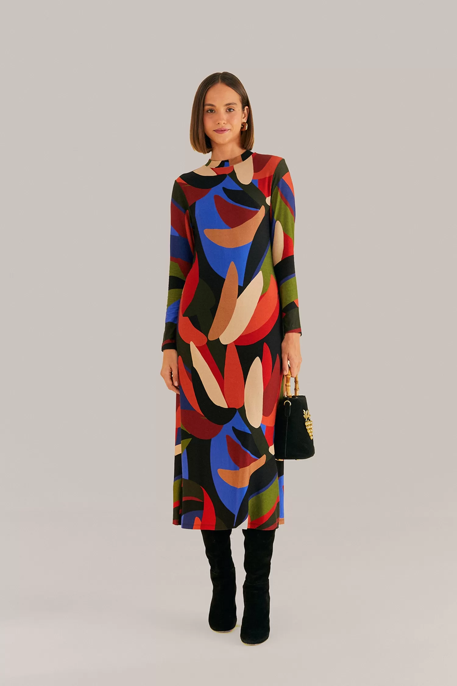FARM Rio Midi Dresses^ MULTICOLOR GRAPHIC BANANAS LENZING™ ECOVERO™ VISCOSE MIDI DRESS