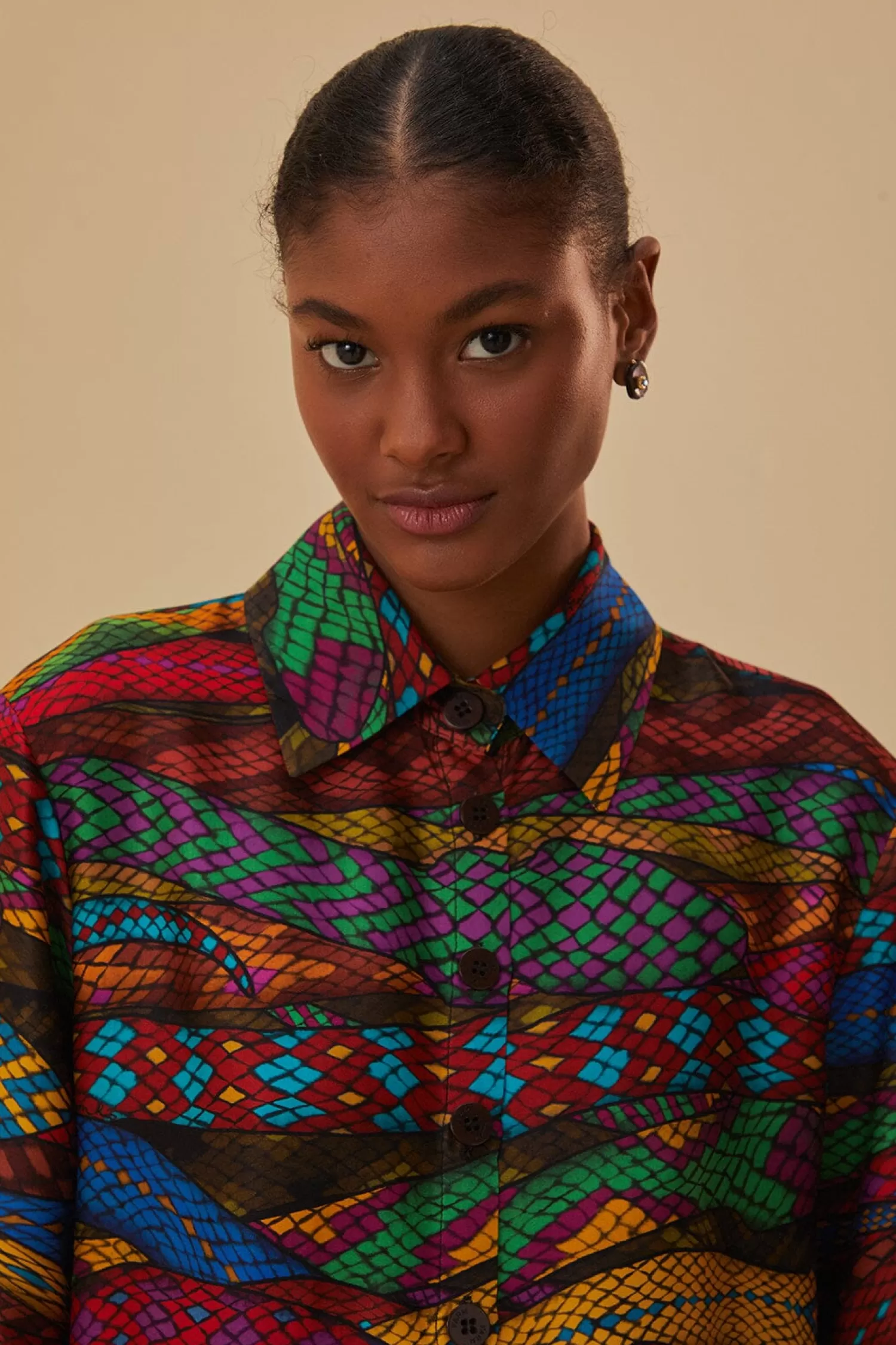 FARM Rio Yawanawa^ MULTICOLOR MIRAGE SHIRT LONG SLEEVES