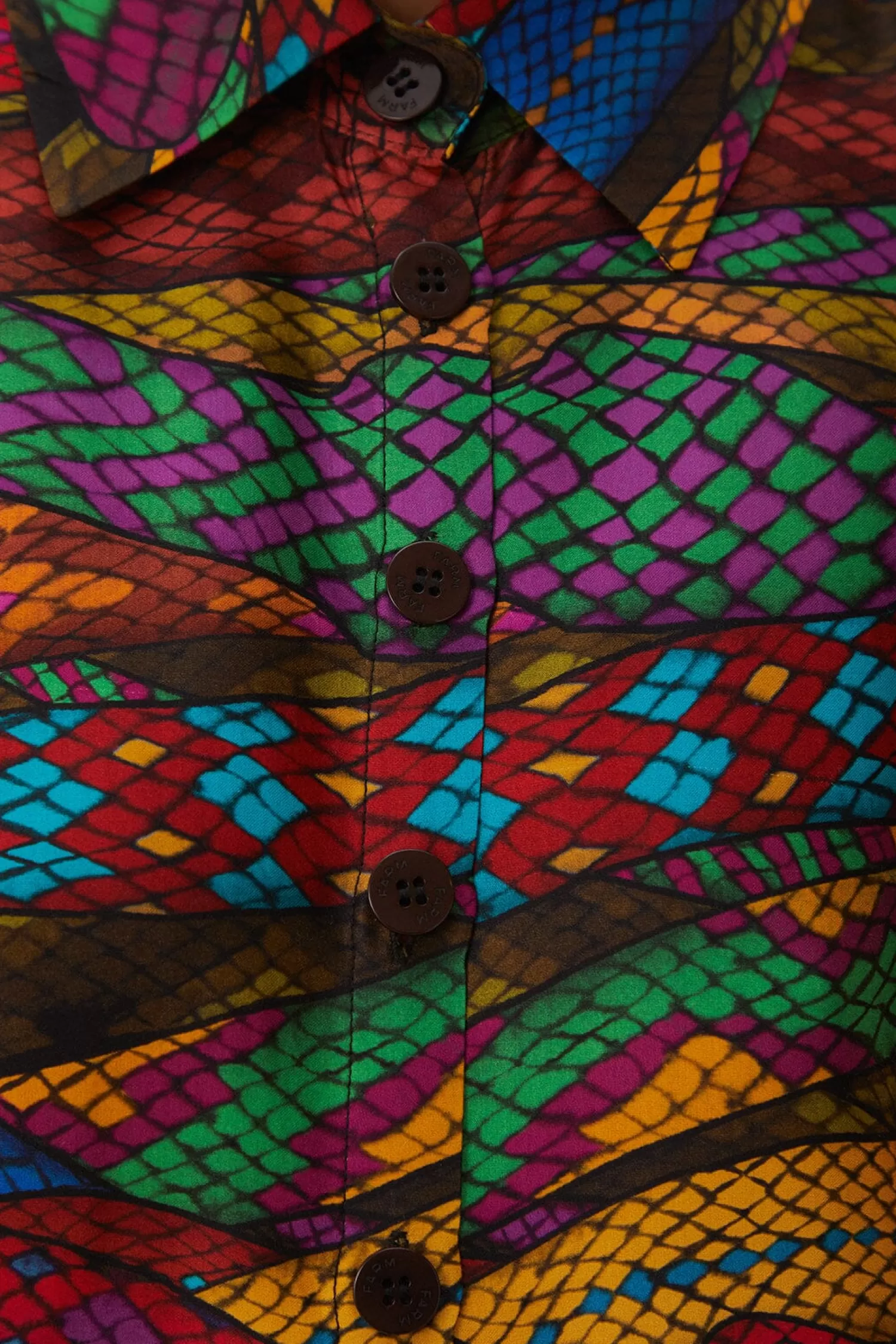 FARM Rio Yawanawa^ MULTICOLOR MIRAGE SHIRT LONG SLEEVES