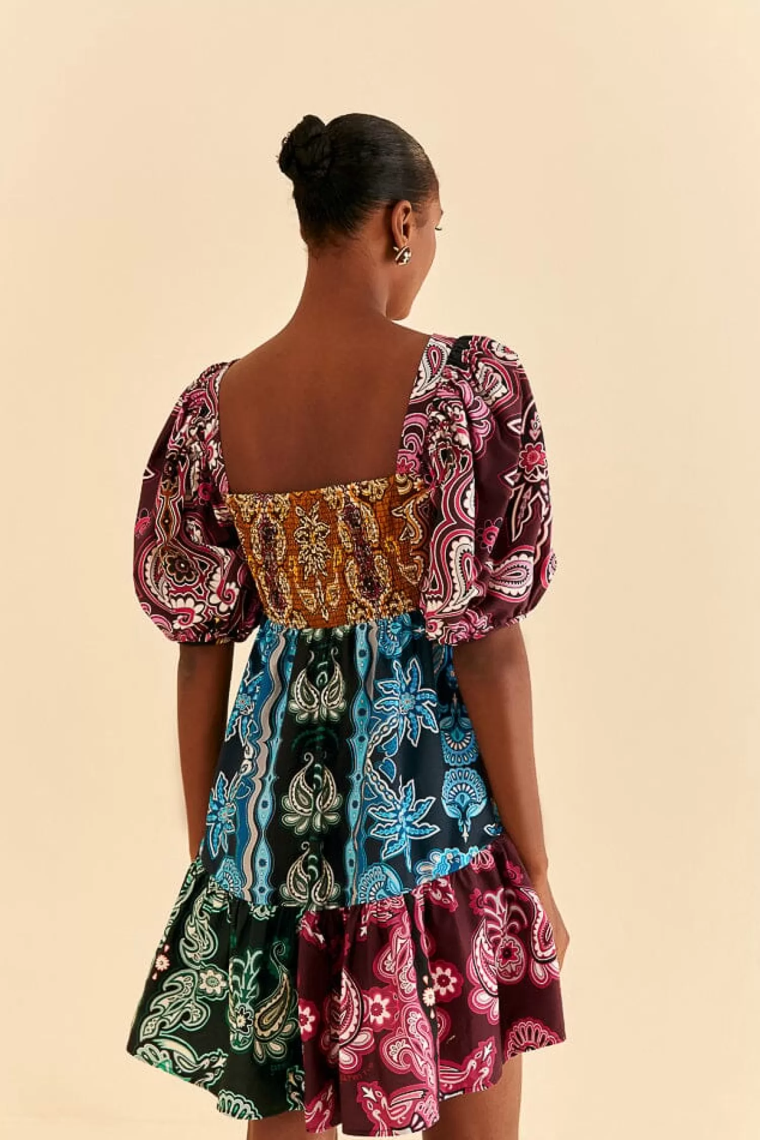 FARM Rio Mini Dresses^ MULTICOLOR SWEET MERMAIDS SHORT SLEEVE MINI DRESS