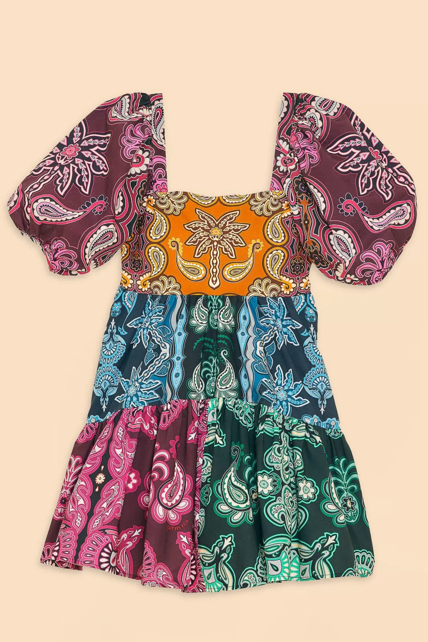 FARM Rio Mini Dresses^ MULTICOLOR SWEET MERMAIDS SHORT SLEEVE MINI DRESS