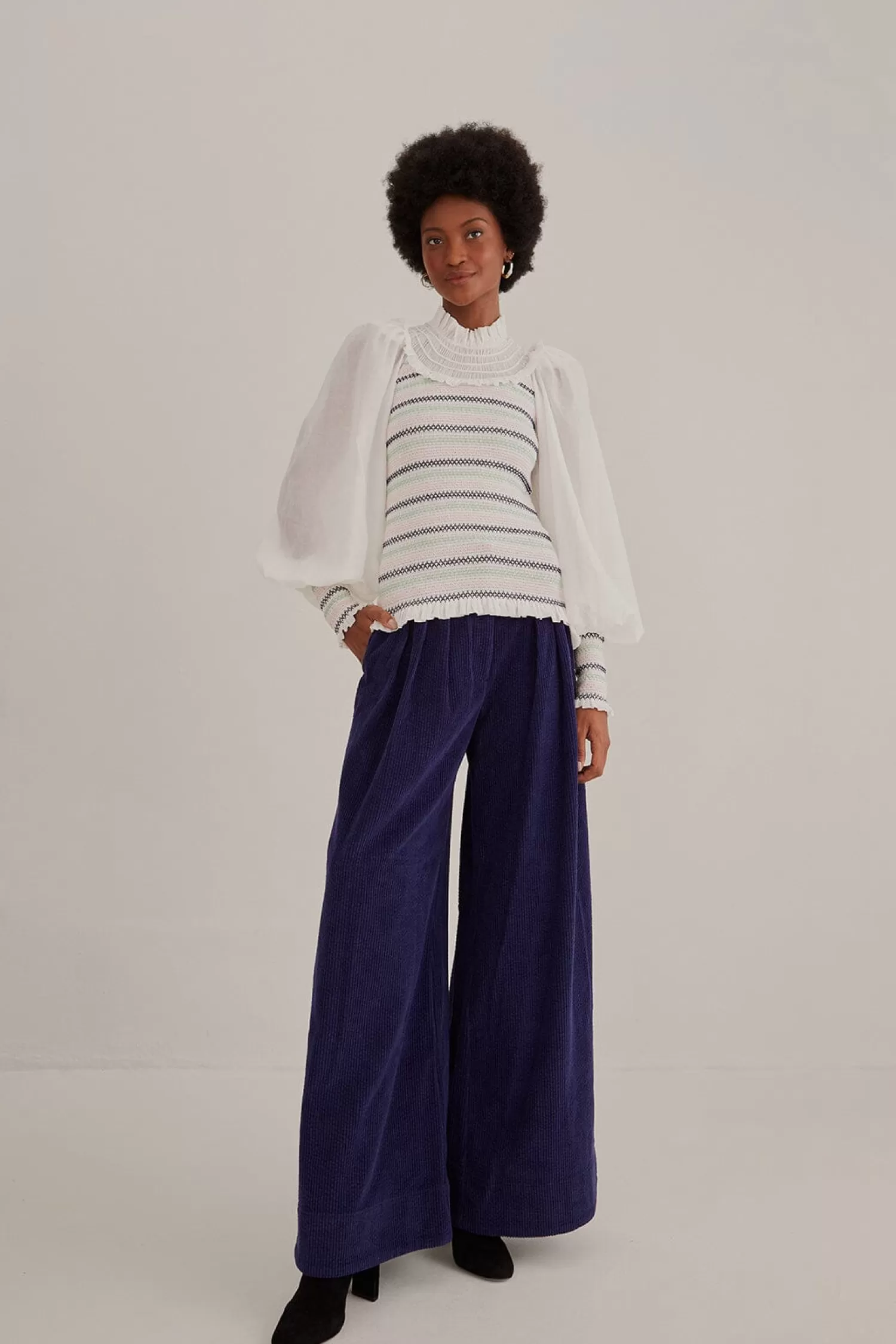 FARM Rio Pants^ NAVY BLUE LOW WAISTED TAILORED PANTS