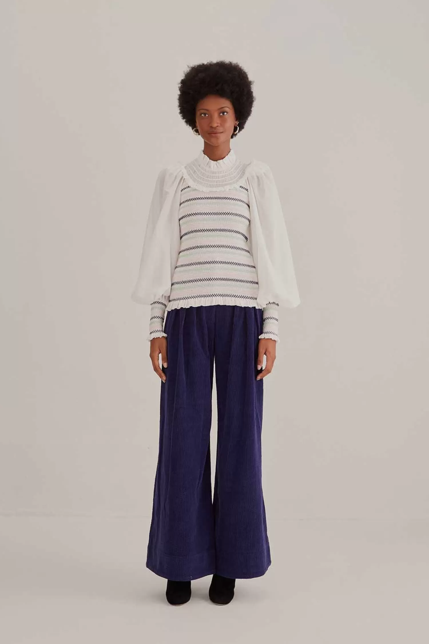 FARM Rio Pants^ NAVY BLUE LOW WAISTED TAILORED PANTS