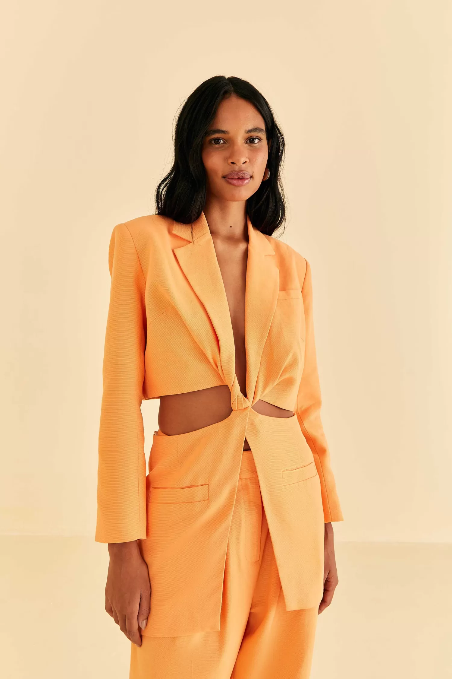 FARM Rio Blazers^ PEACH CUT OUT BLAZER