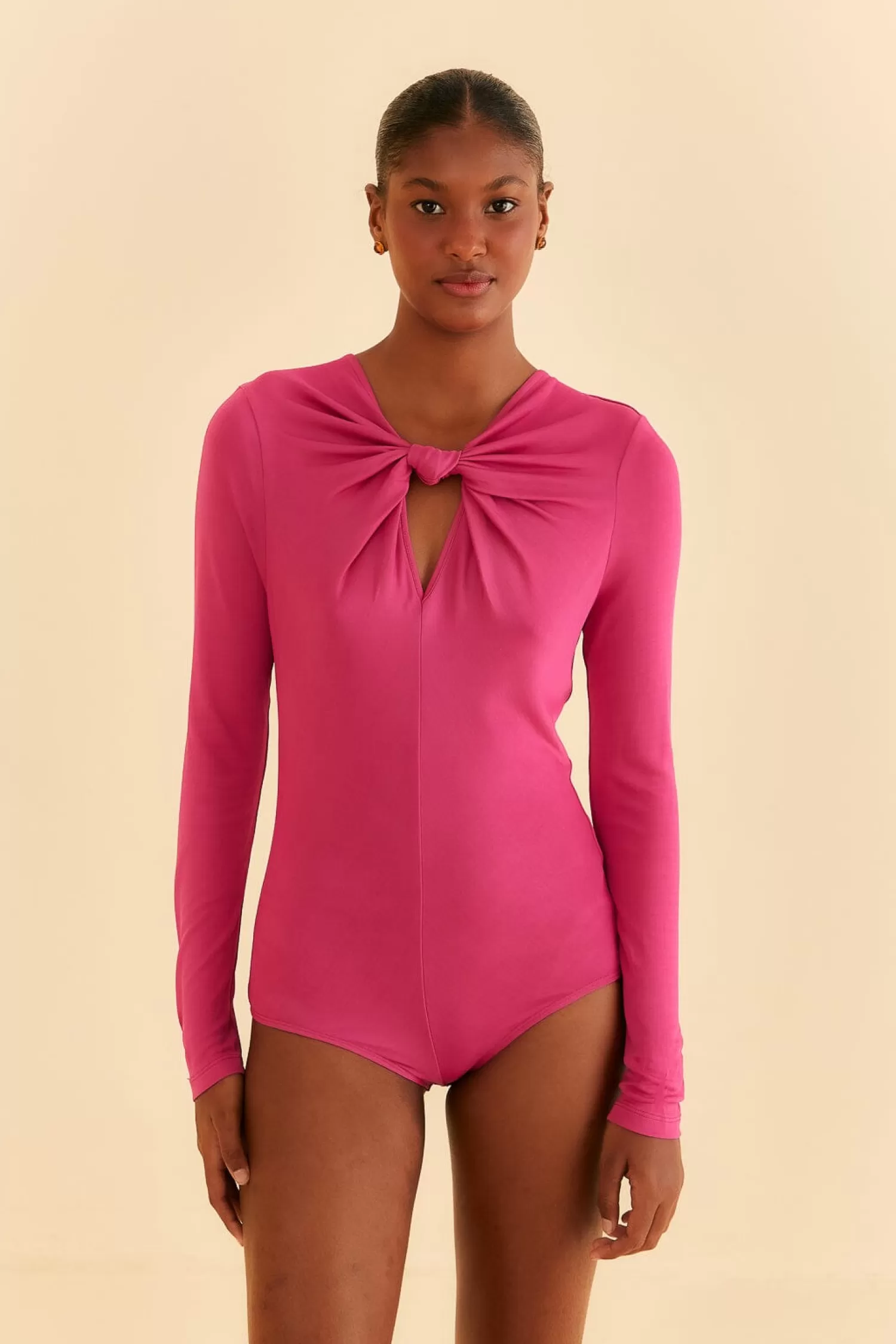 FARM Rio Bodysuits^ PINK LONG SLEEVE BODYSUIT