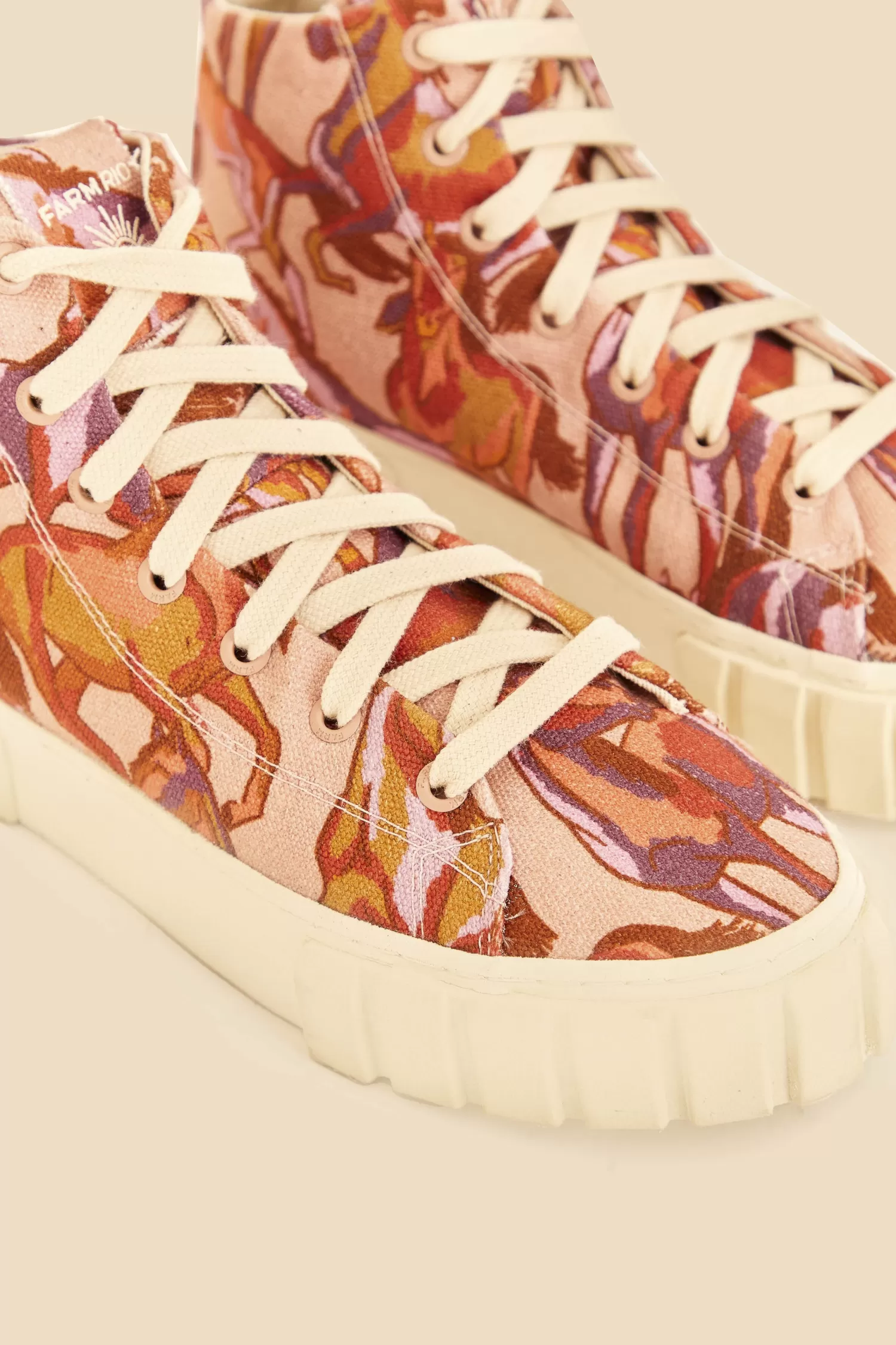 FARM Rio Boots & Sneakers^ ROSE WILD HORSES FLATFORM SNEAKER