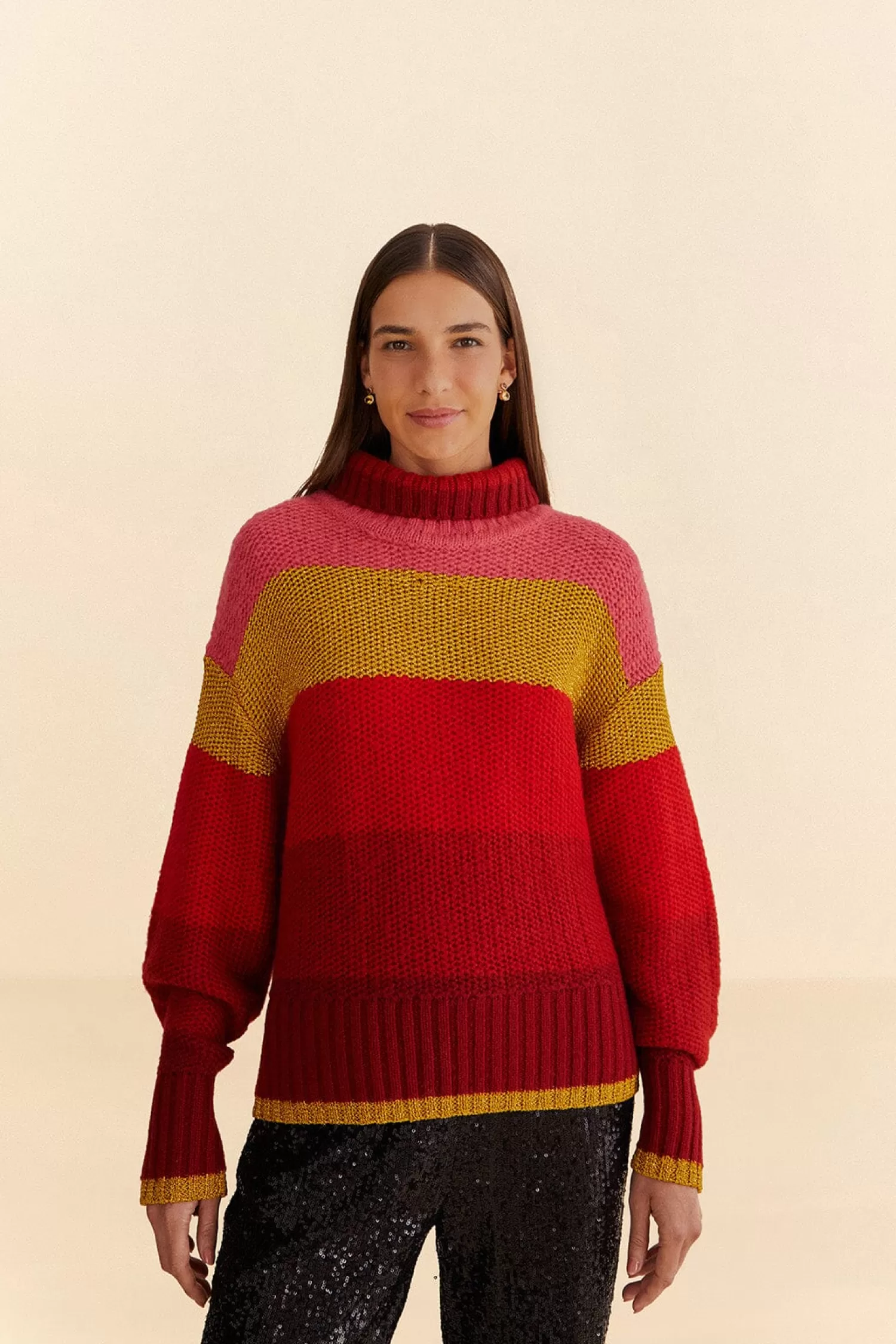 FARM Rio Sweaters & Sweatshirts^ SHINY STRIPES KNIT SWEATER