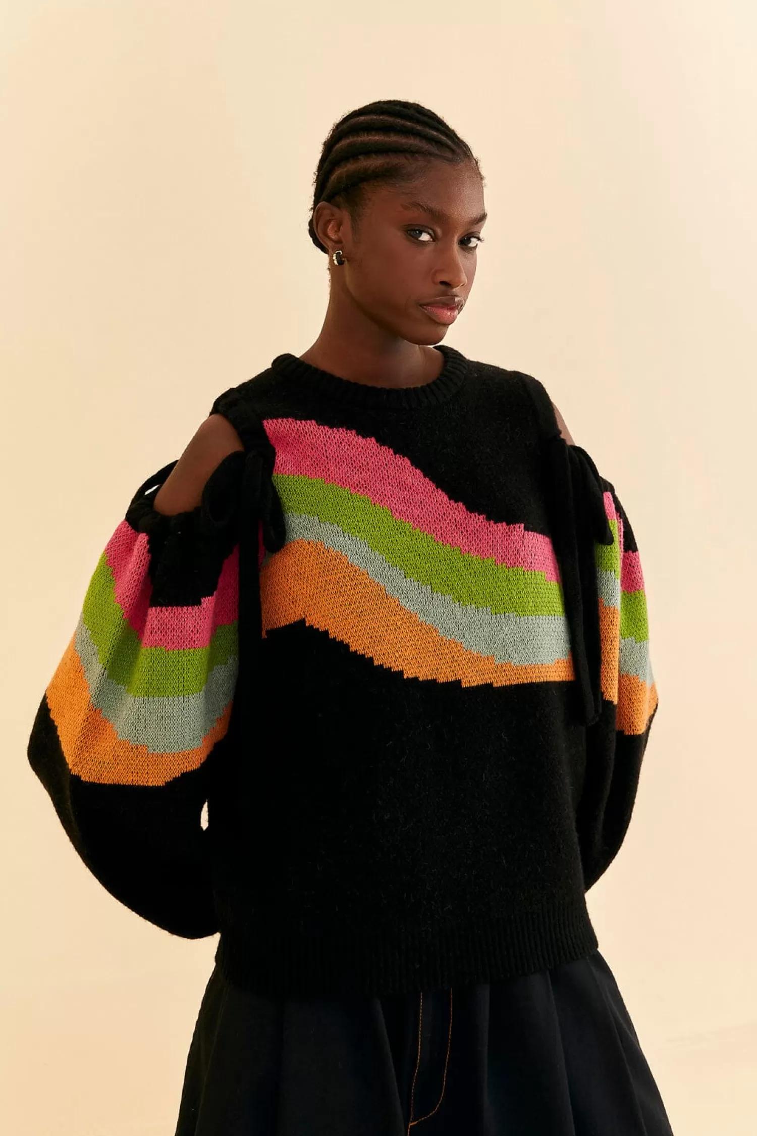 FARM Rio Sweaters & Sweatshirts^ SHOULDER CUT OUTS KNIT SWEATER