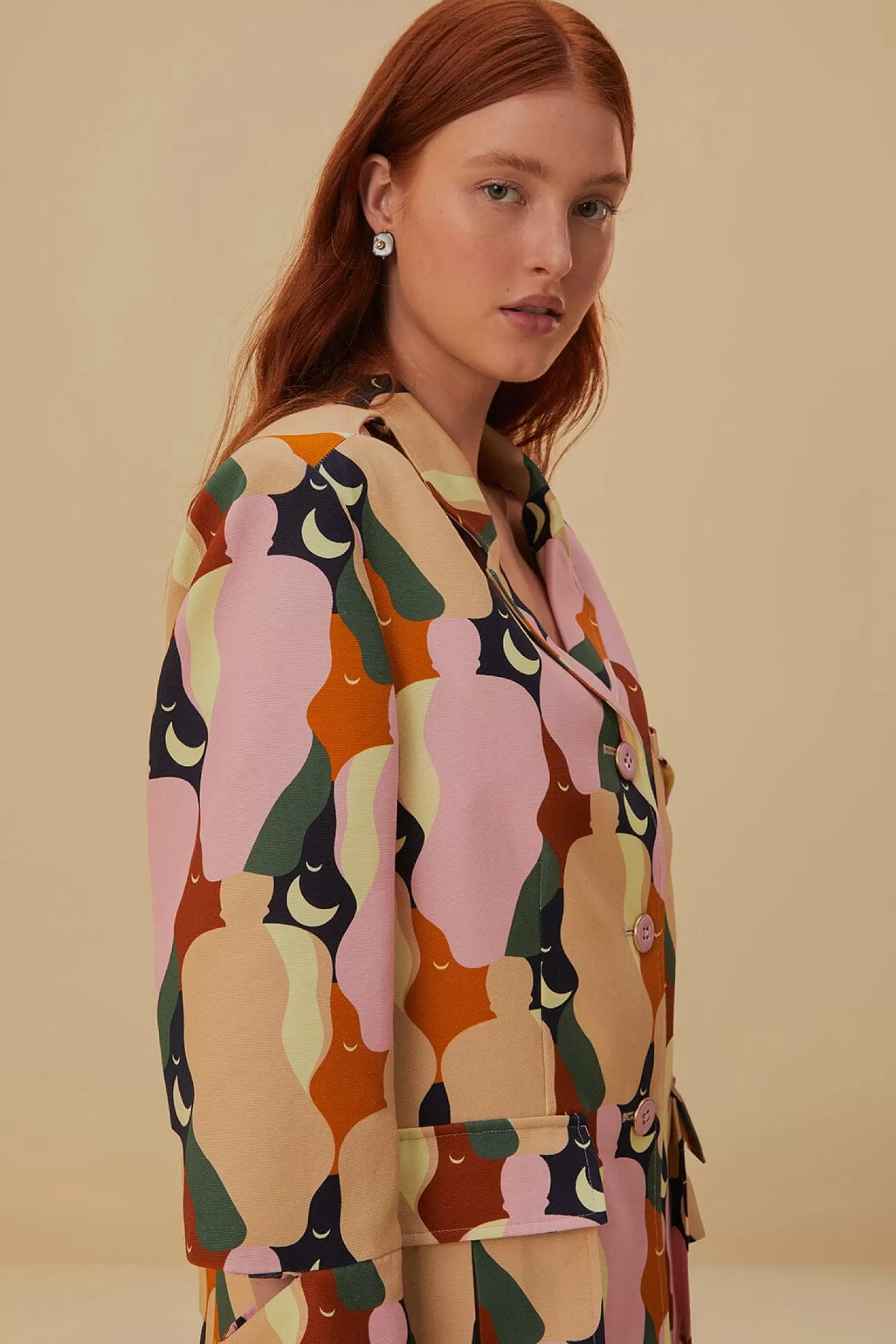 FARM Rio Blazers^ THE KISS MULTICOLOR CUT OUT BLAZER