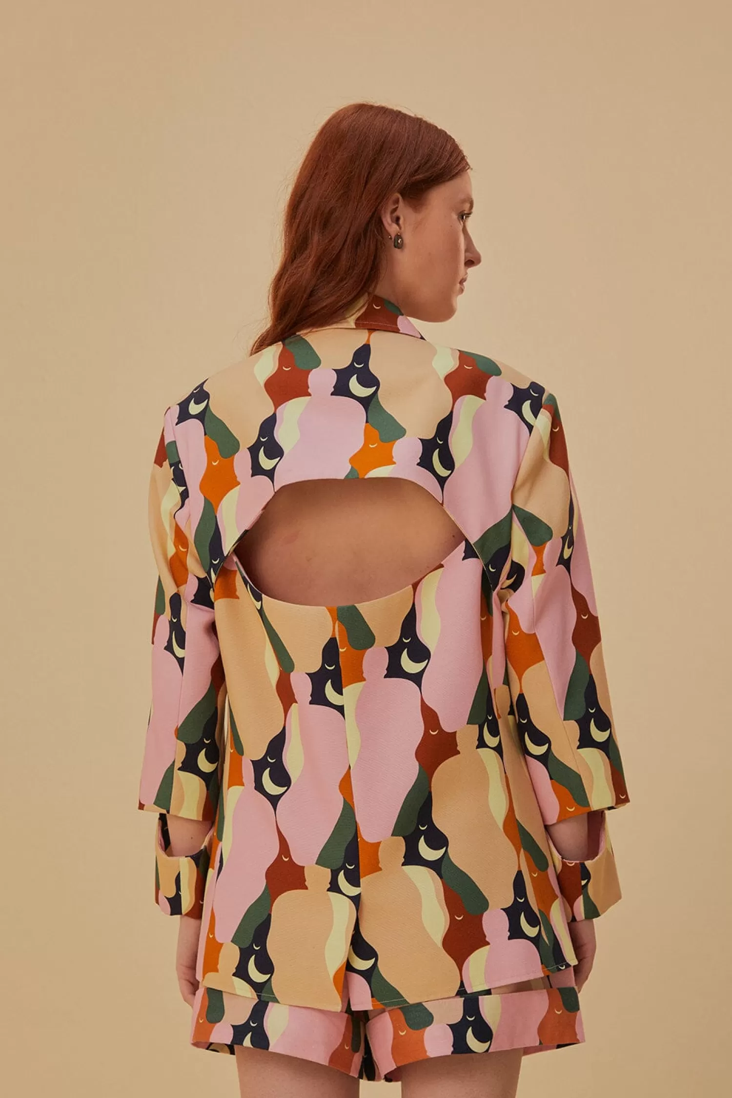 FARM Rio Blazers^ THE KISS MULTICOLOR CUT OUT BLAZER
