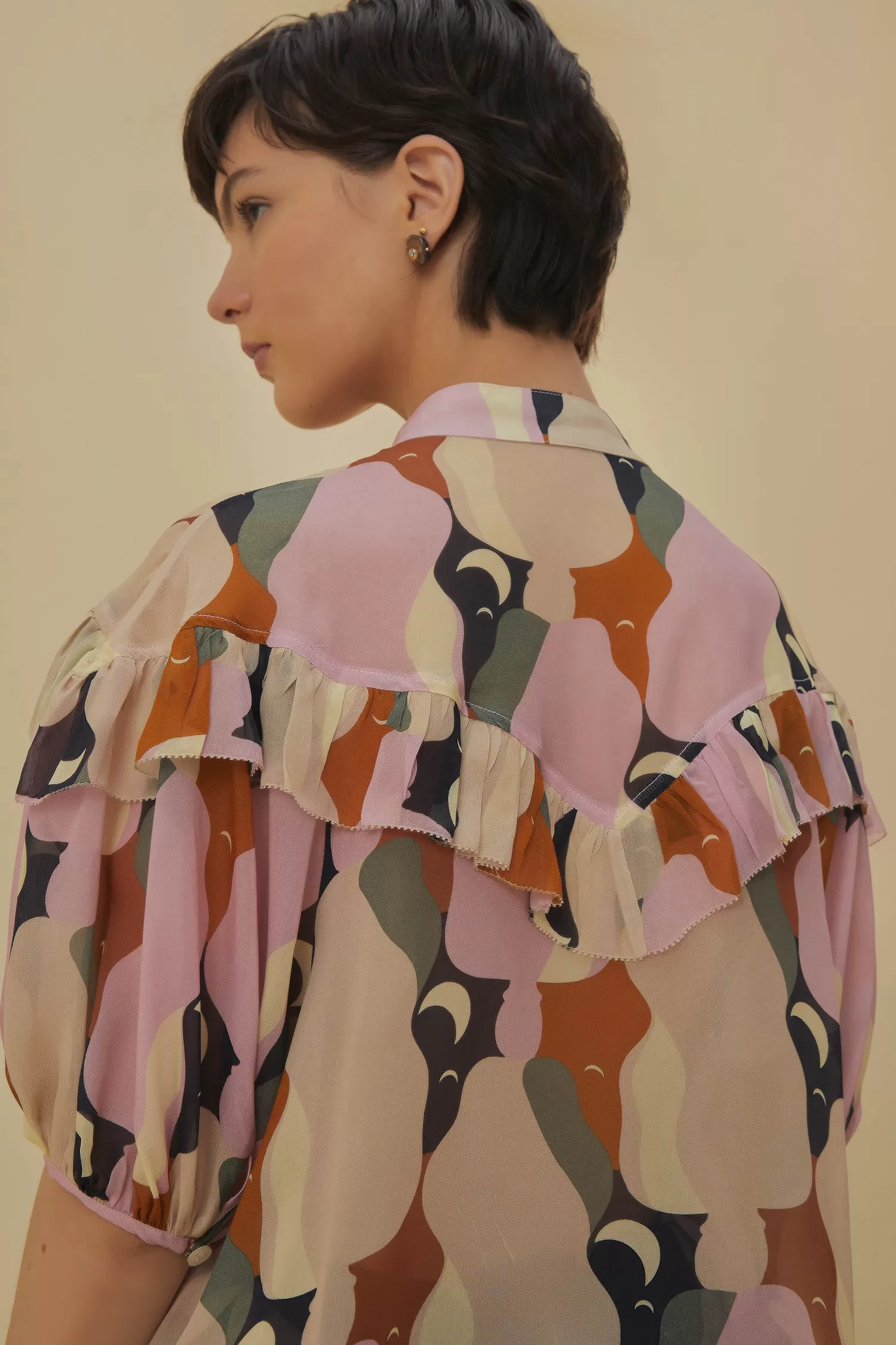 FARM Rio Blouses^ THE KISS MULTICOLOR SHORT SLEEVE BLOUSE