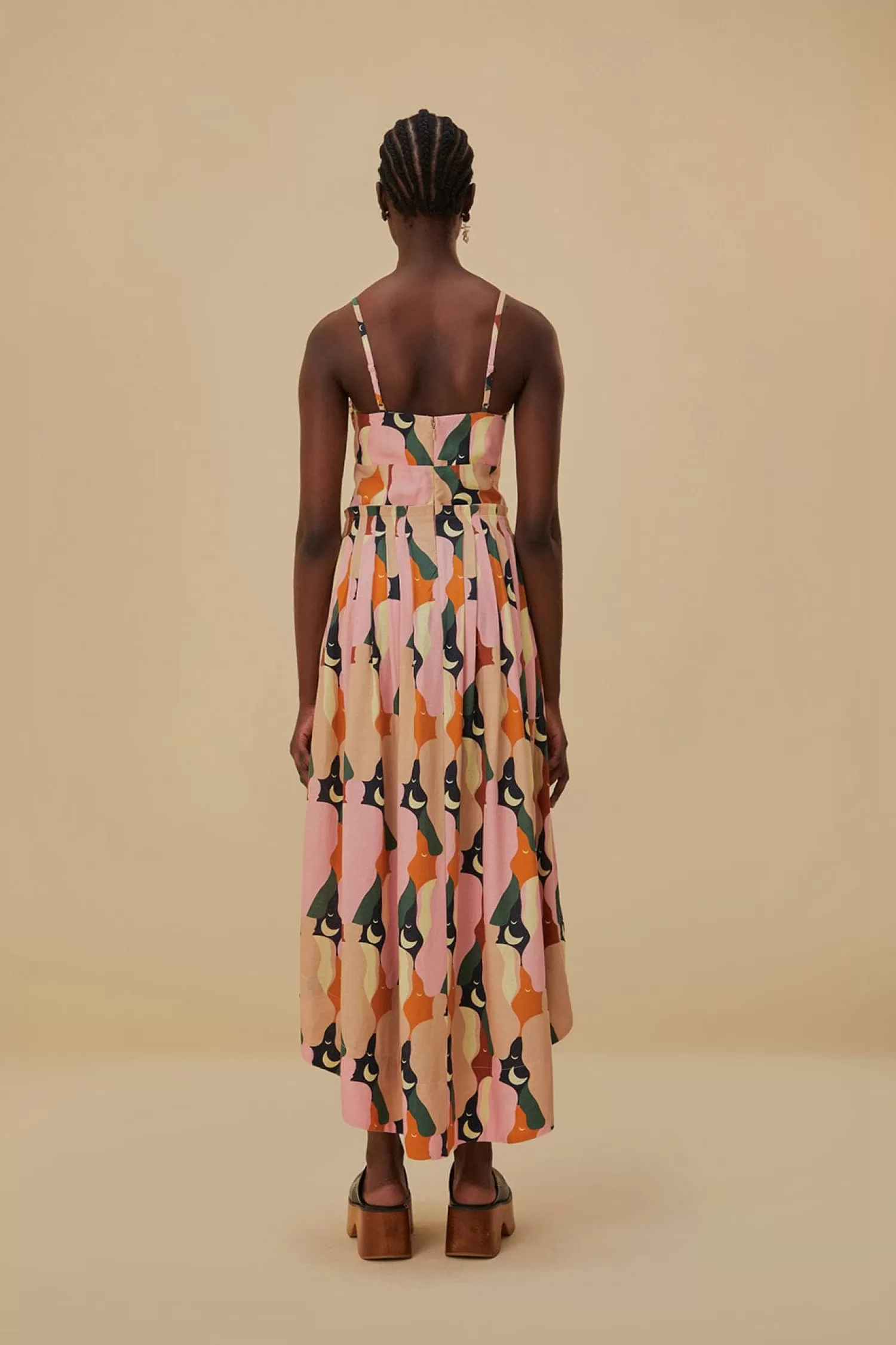 FARM Rio Midi Dresses^ THE KISS MULTICOLOR SLEEVELESS MIDI DRESS