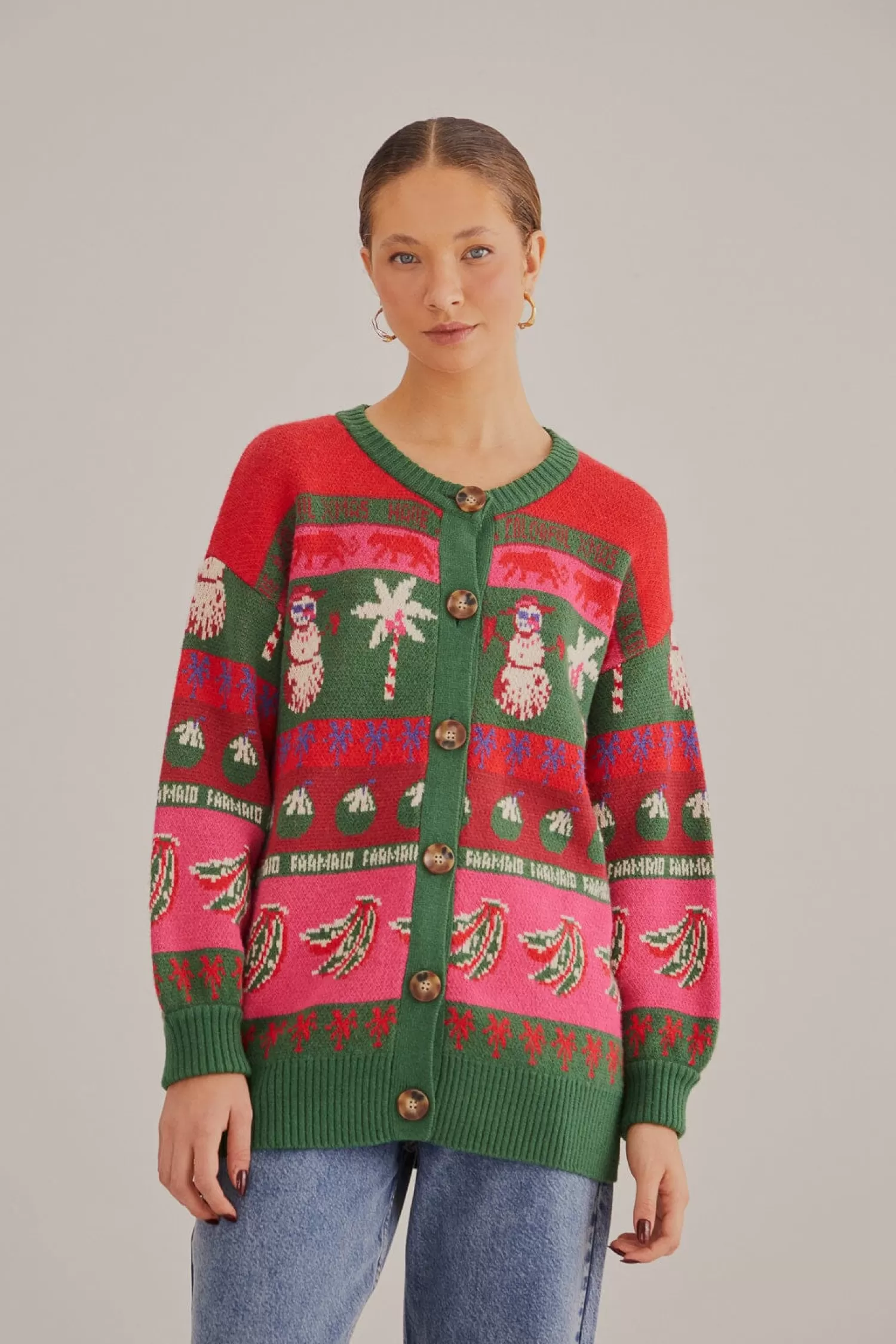 FARM Rio Gifts | Cardigans^ TROPICAL CHRISTMAS AINIKA CARDIGAN