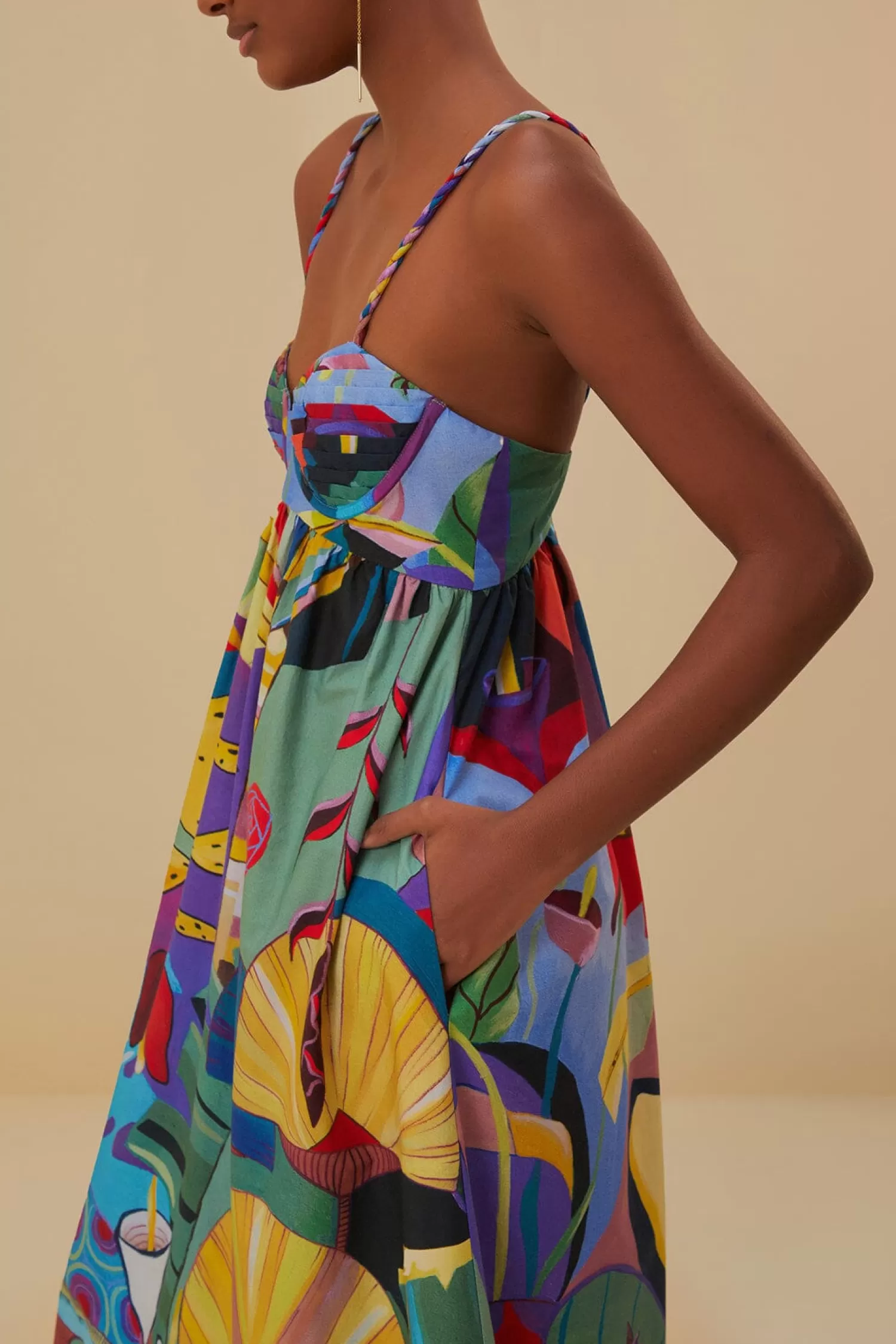 FARM Rio Maxi Dresses^ TROPICAL SCENARIO SLEEVELESS MAXI DRESS