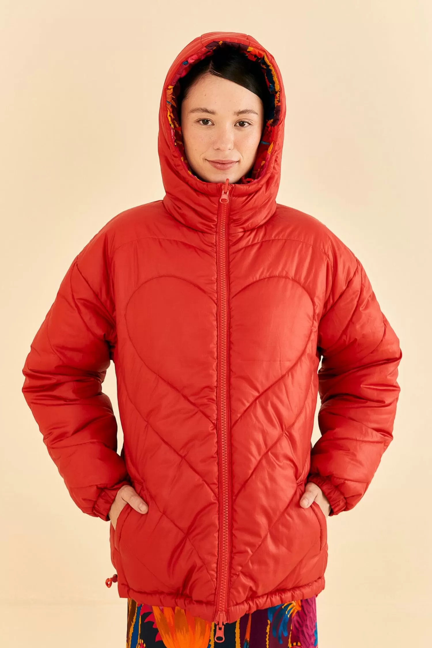 FARM Rio Puffer Jackets^ VINTAGE WAVE REVERSIBLE PUFFER JACKET